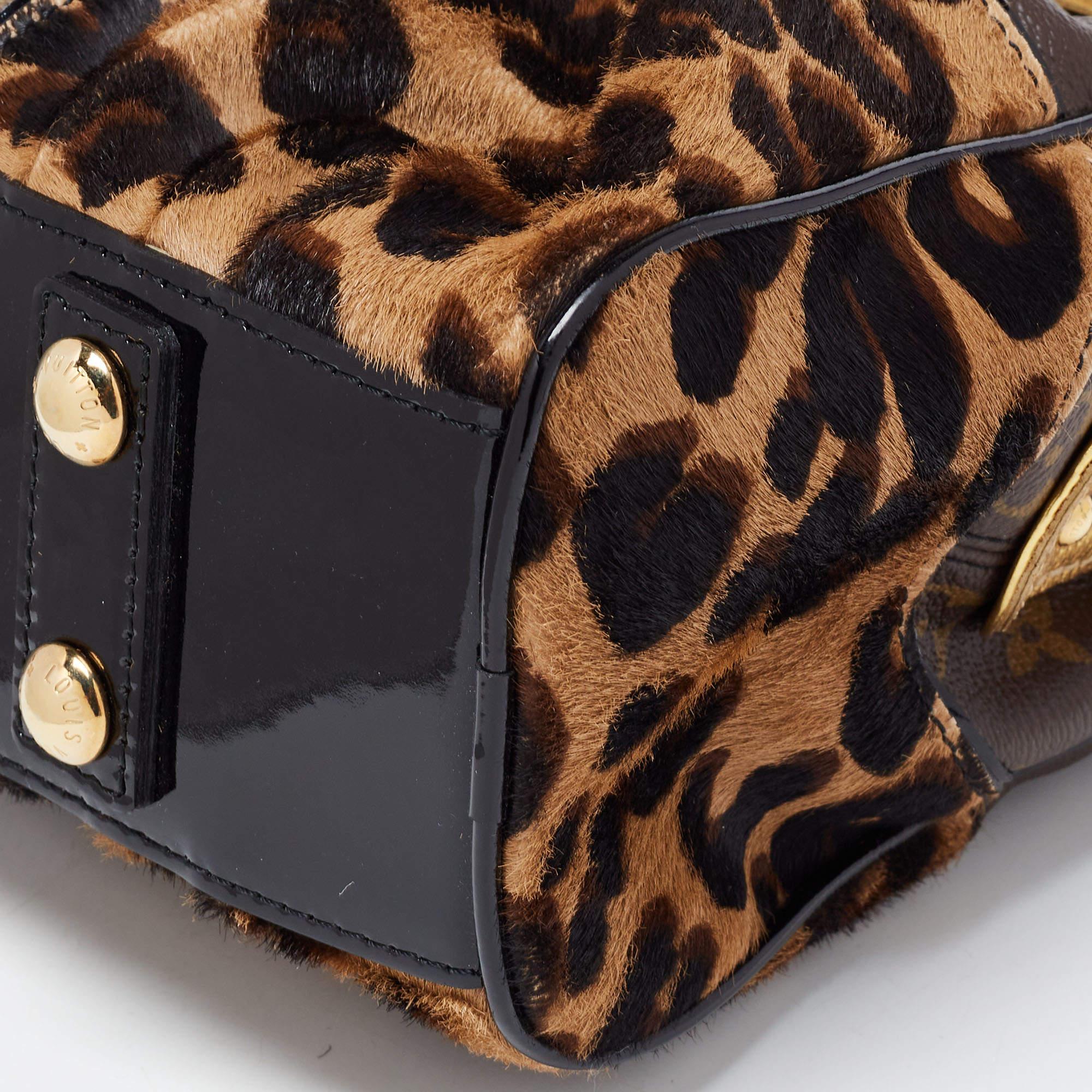 Louis Vuitton Monogram Canvas, Leopard Calfhair and Karung Trimmed Adele Bag 10