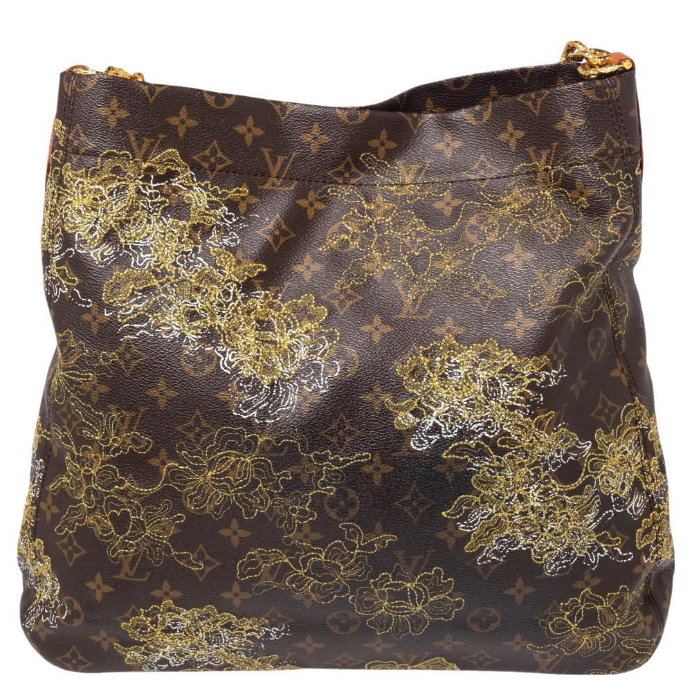 Named after the character Count Axel Fersen from the film Marie Antoinette, this Louis Vuitton Dentelle Fersen bag is a limited edition piece designed fabulously with specific attention given to every small detail. It is crafted of coated canvas &