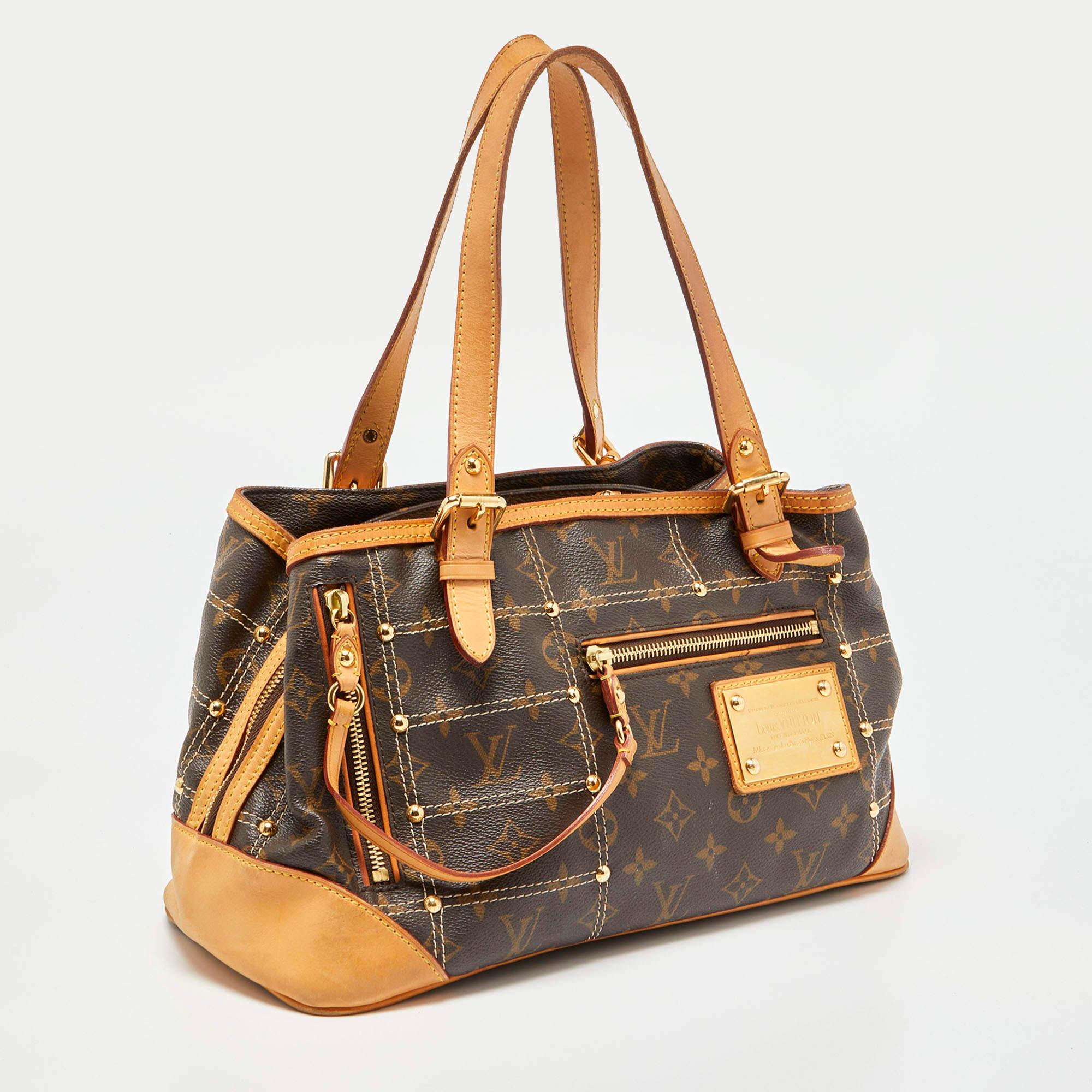 Brown Louis Vuitton Monogram Canvas Limited Edition Riveting Bag
