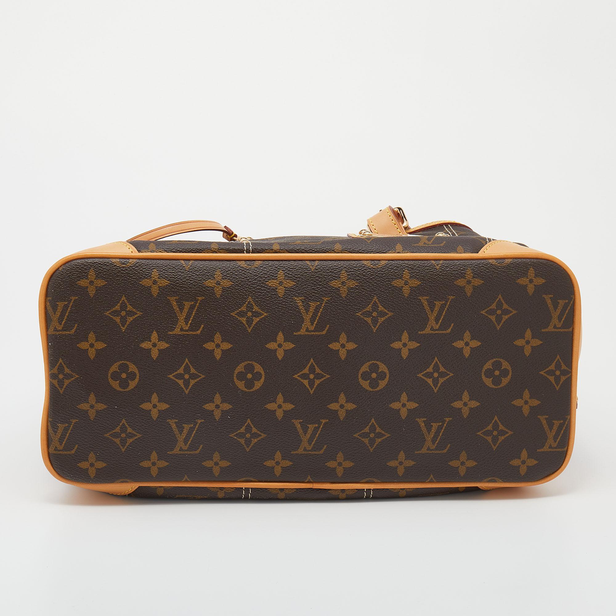 Brown Louis Vuitton Monogram Canvas Limited Edition Riveting Bag