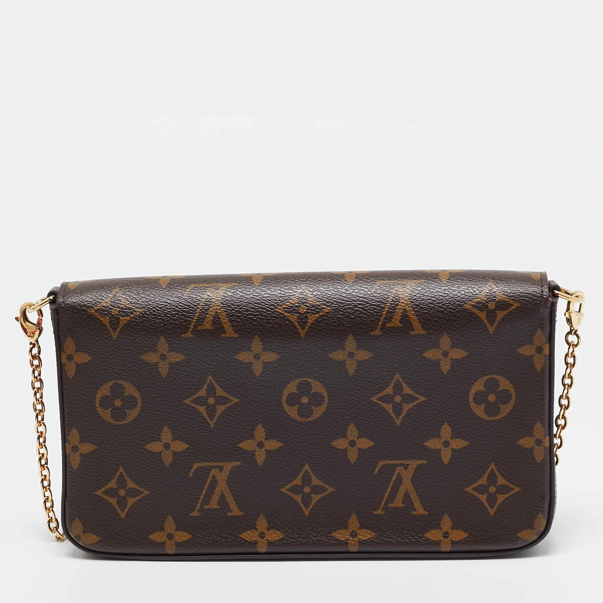 Louis Vuitton Monogram Canvas Limited Edition Vivienne Felicie Pochette Bag In Excellent Condition In Dubai, Al Qouz 2