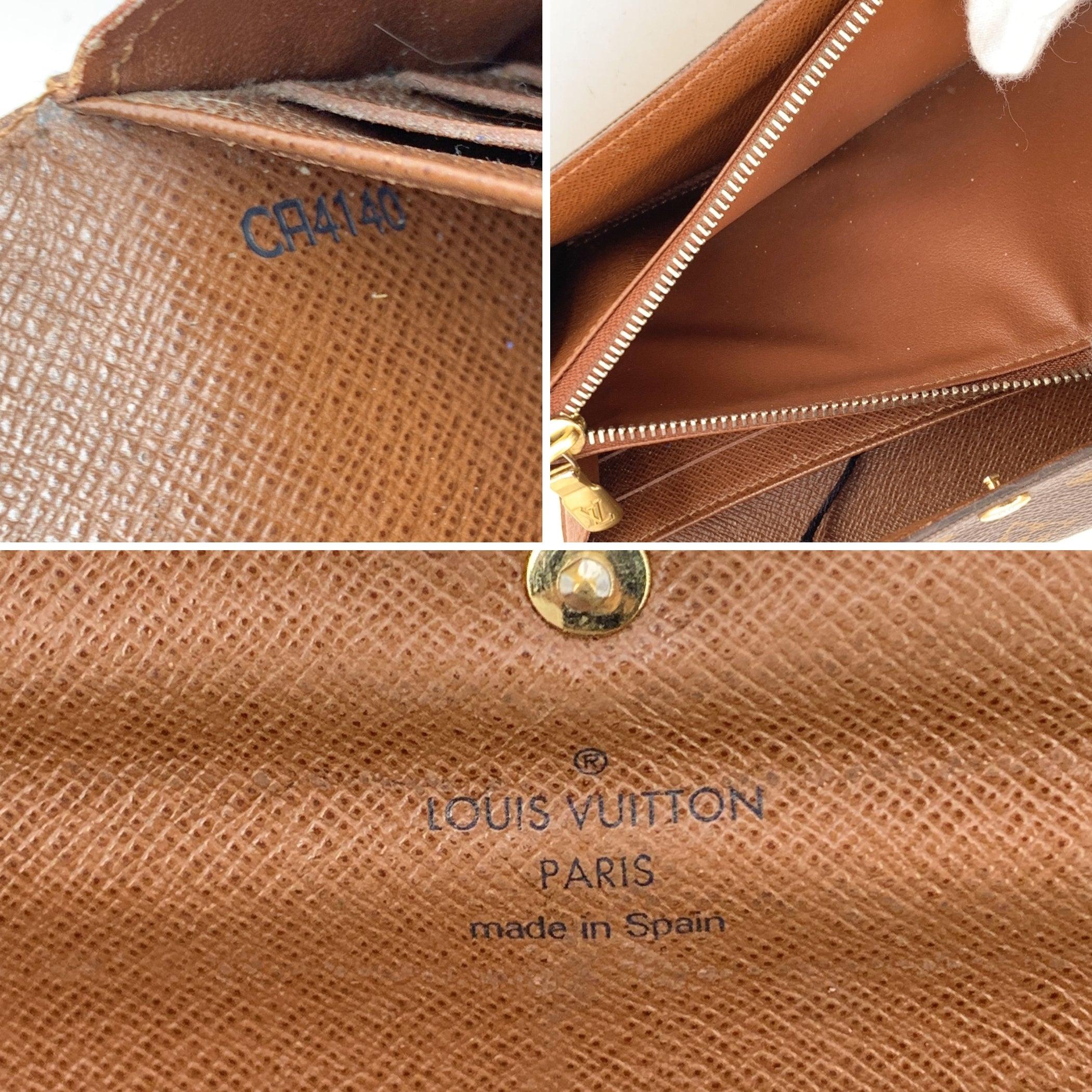 Louis Vuitton Monogram Canvas Long Continental Sarah Geldbörse (Schwarz) im Angebot