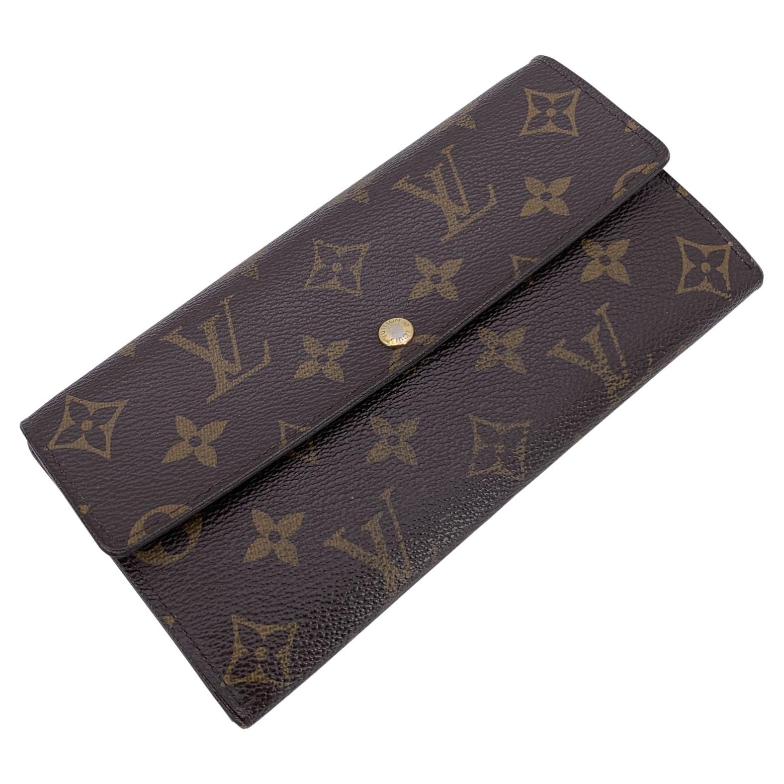 Louis Vuitton Monogram Canvas Long Continental Sarah Geldbörse im Angebot