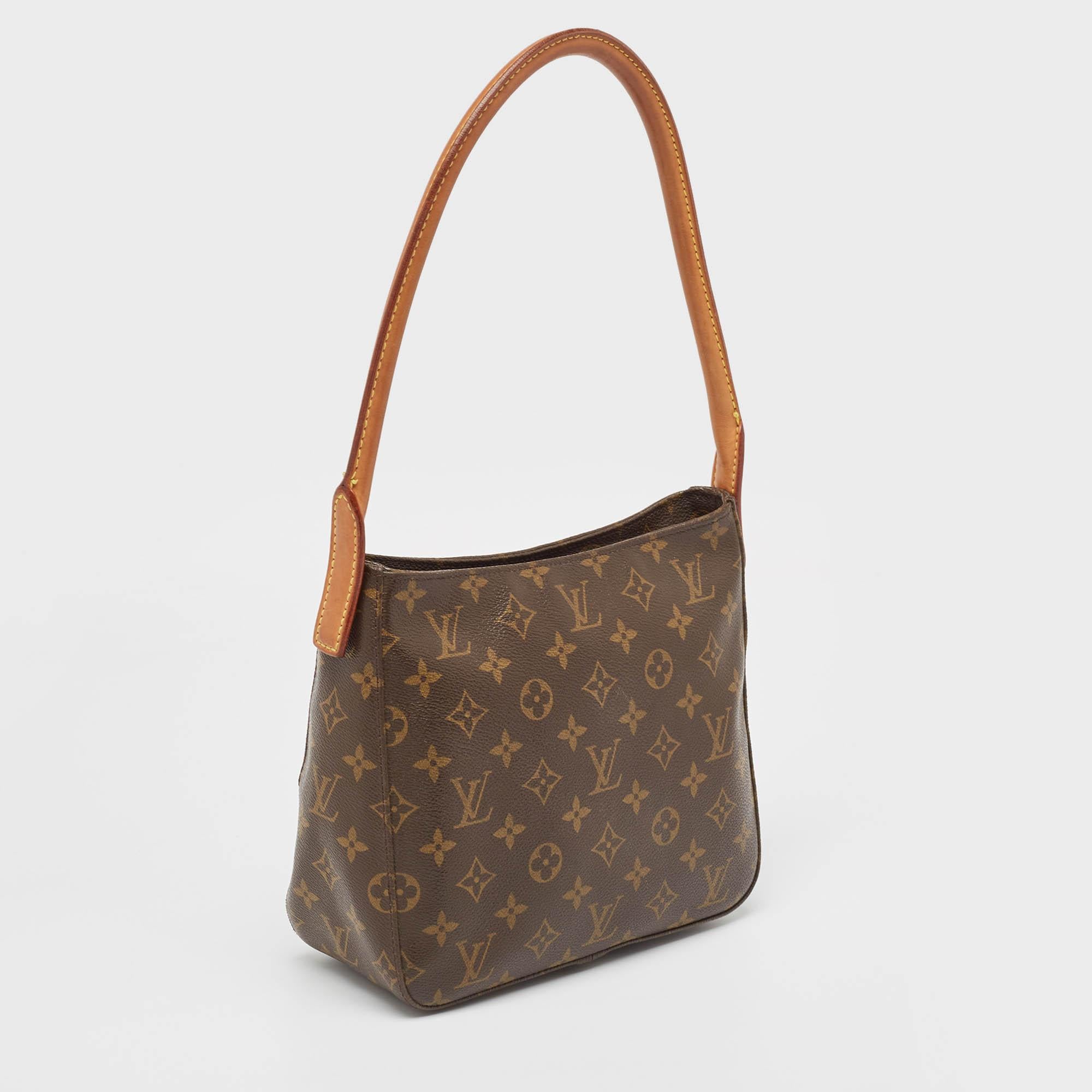 Brown Louis Vuitton Monogram Canvas Looping MM Bag