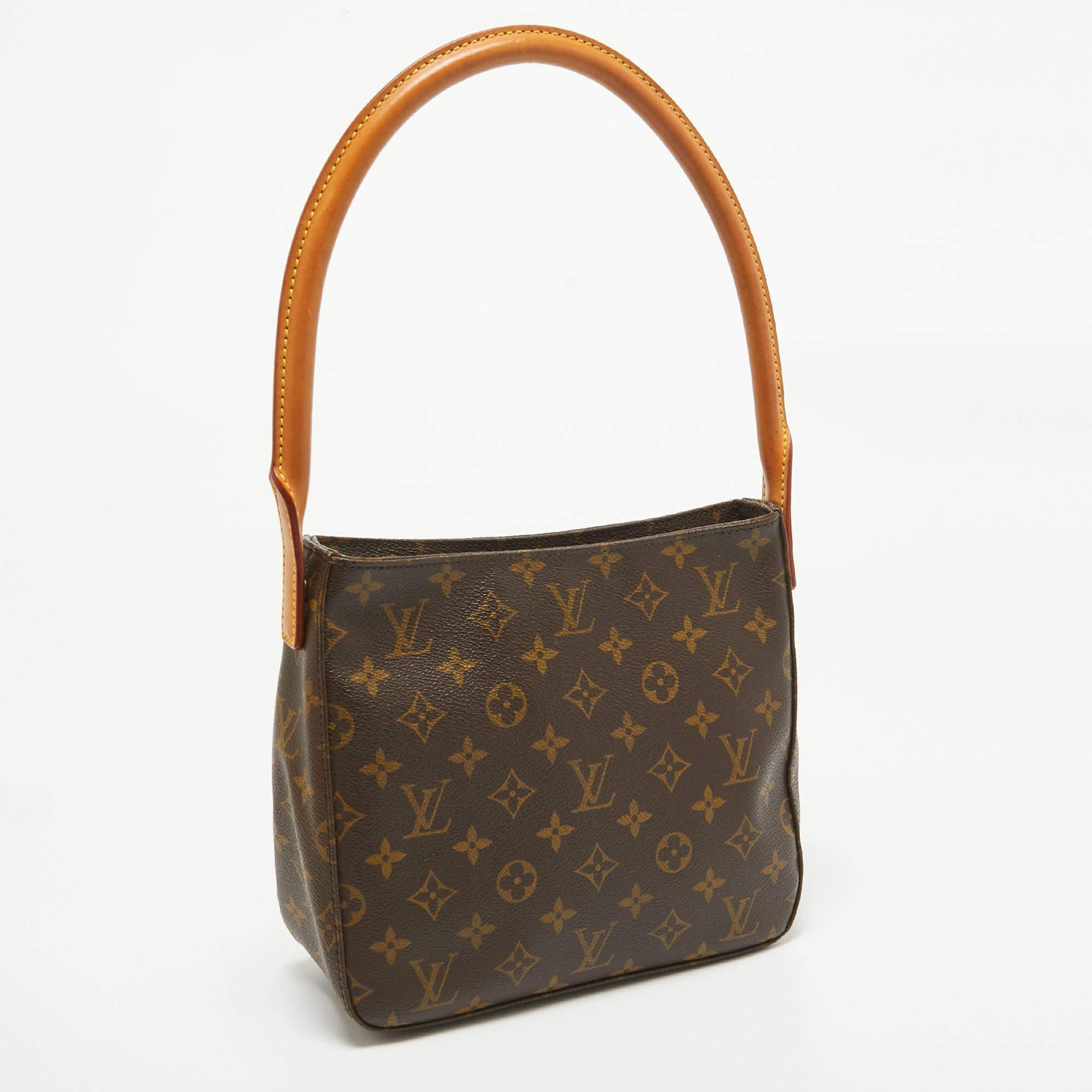 Brown Louis Vuitton Monogram Canvas Looping MM Bag