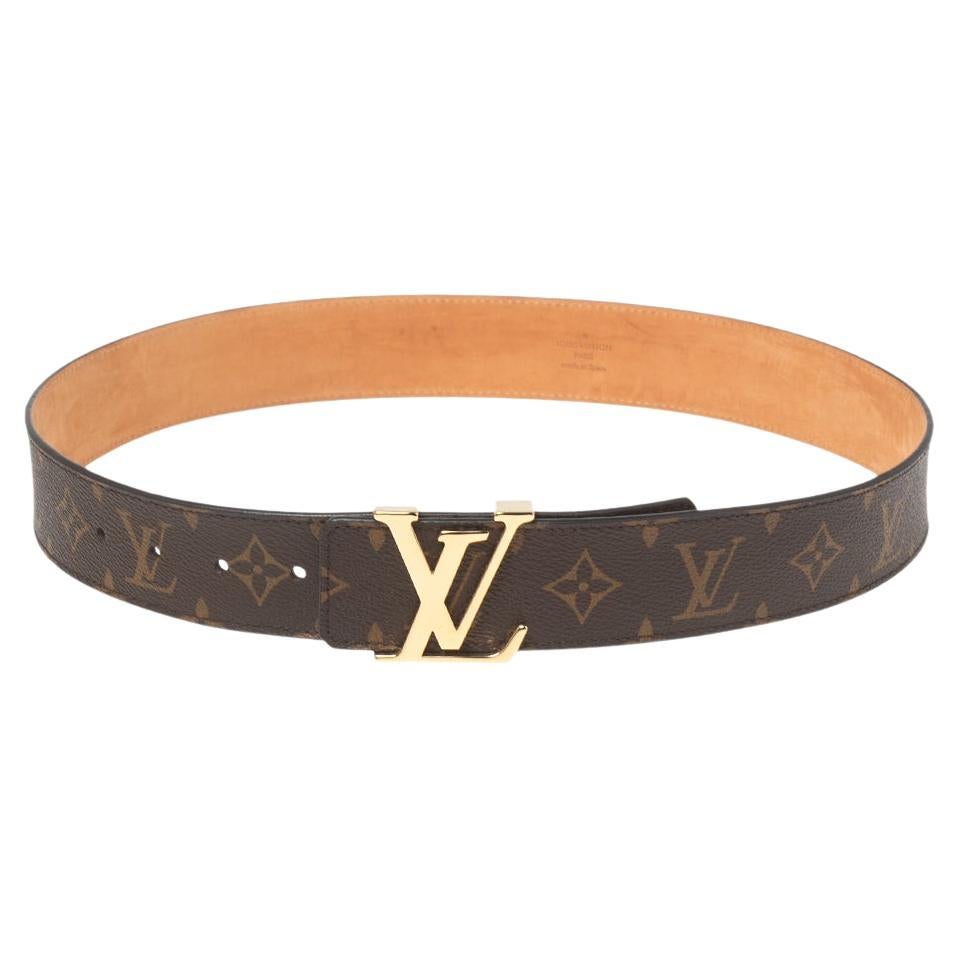 Louis Vuitton LV Initials Reversible Belt Monogram 40MM Lagoon Blue in  Canvas/Taiga Calf Leather with Silver/Blue-tone - US