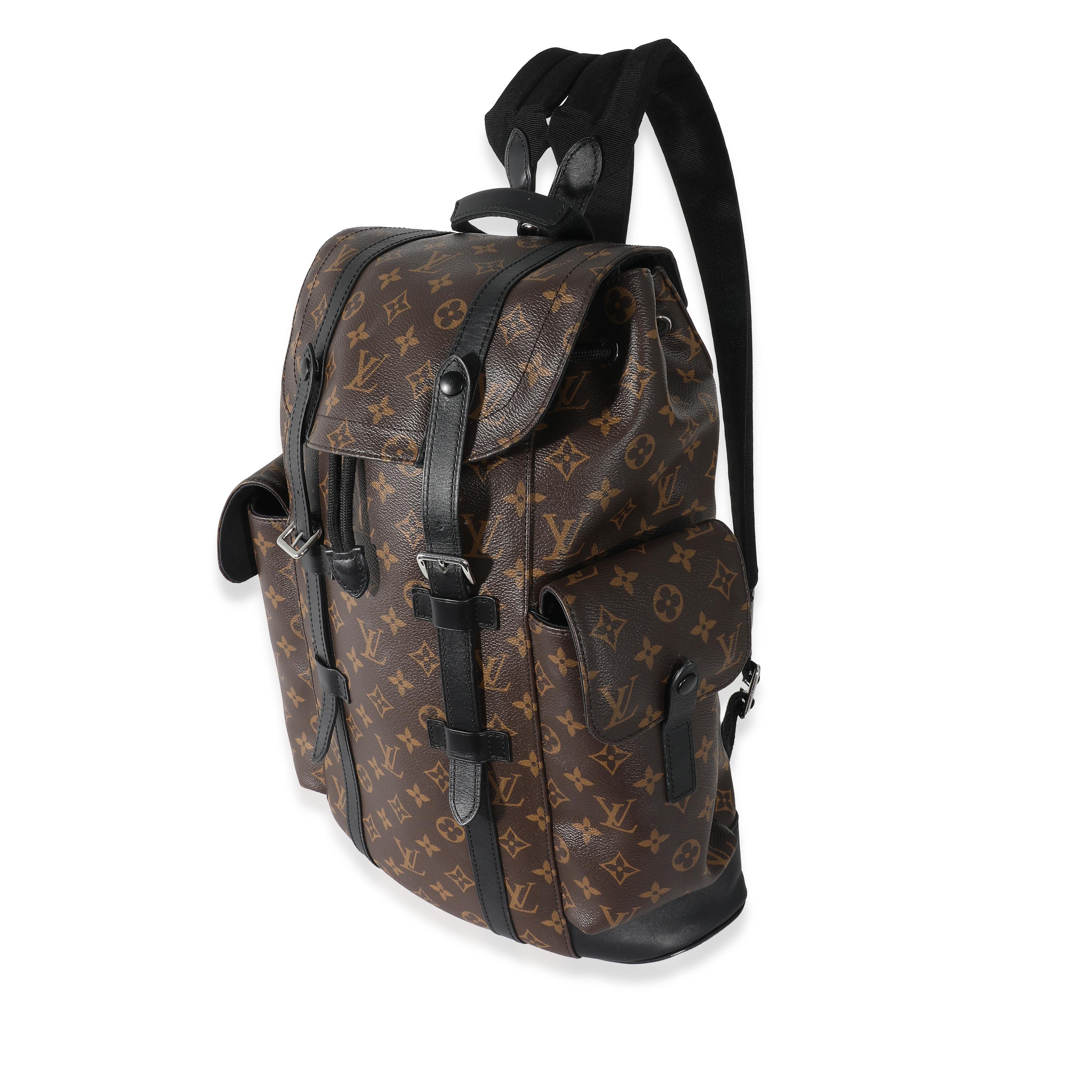 Louis Vuitton Monogram Canvas Macassar Christopher Backpack In Excellent Condition For Sale In New York, NY