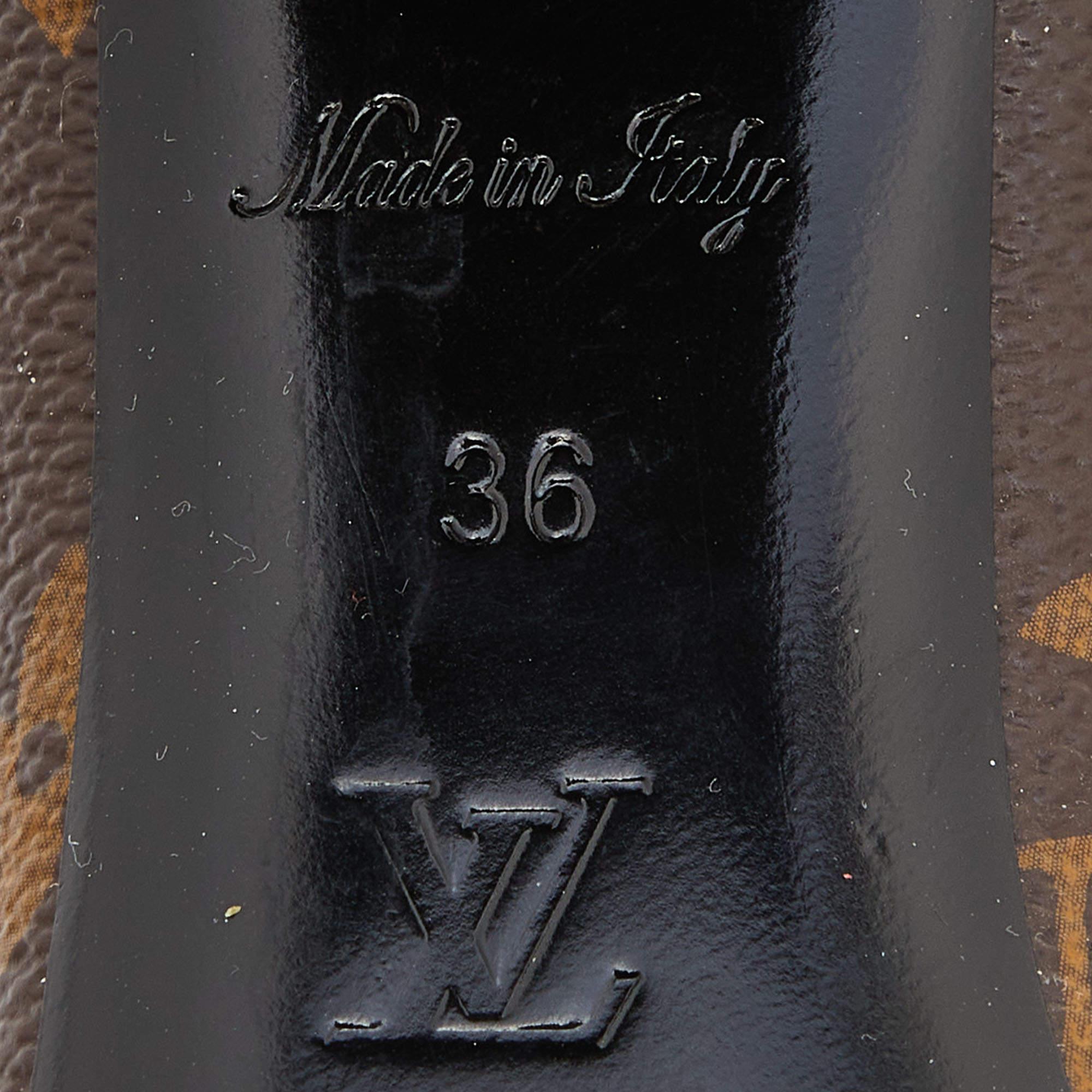 Louis Vuitton Monogram Canvas Madeleine Block Heel Pumps Size 36 In Good Condition In Dubai, Al Qouz 2