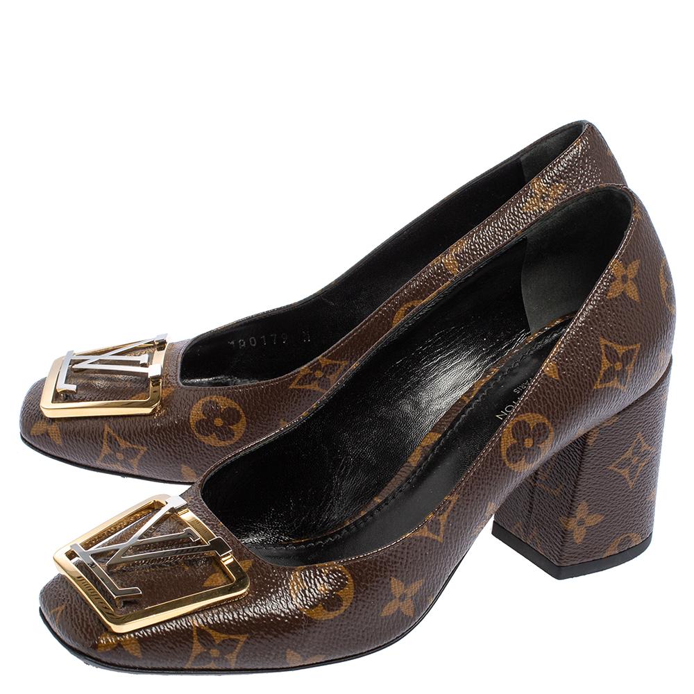 Women's Louis Vuitton Monogram Canvas Madeleine Pumps Size 37