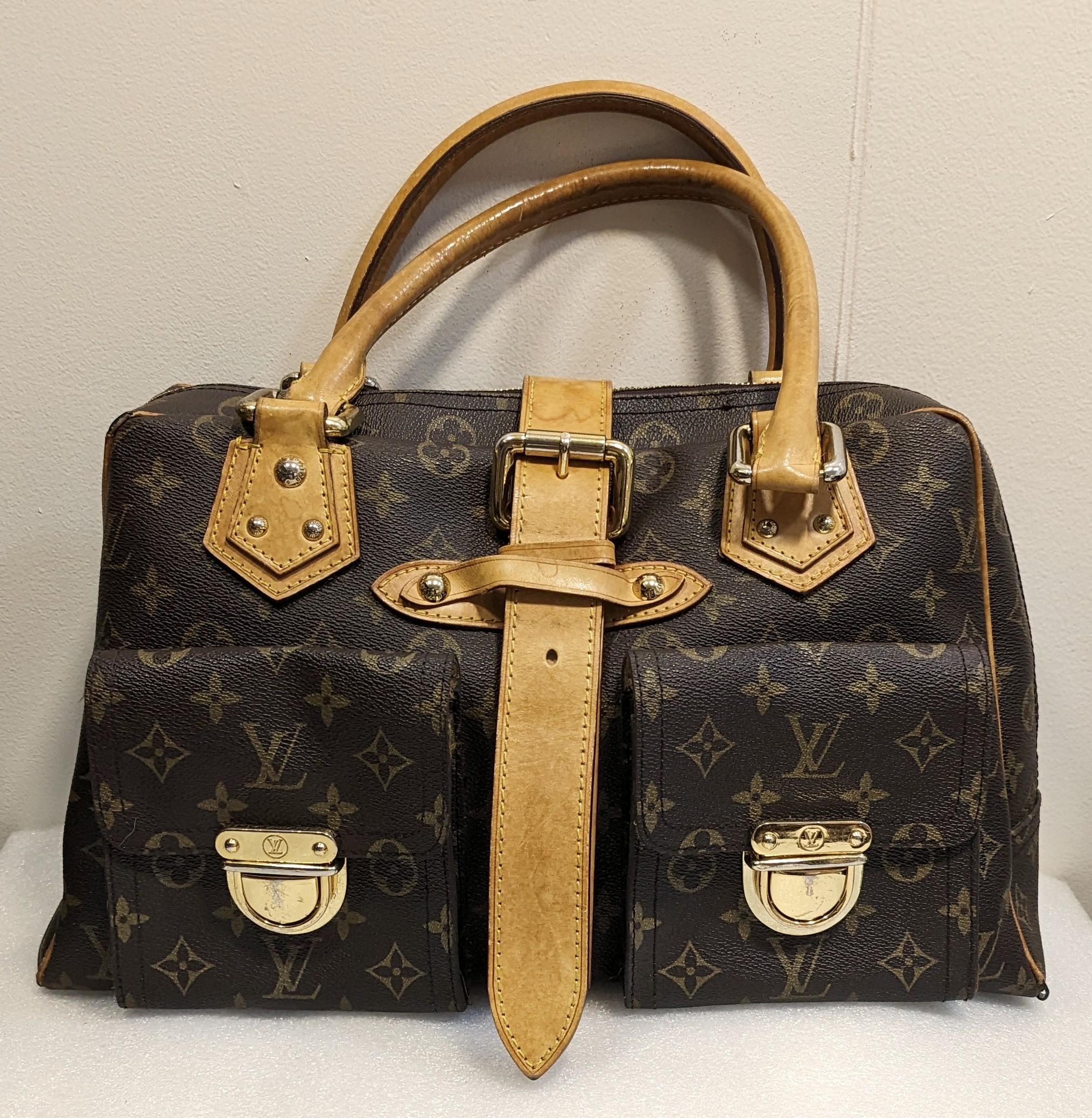 Louis Vuitton Manhattan GM Tasche aus Segeltuch mit Monogramm im Angebot bei 1stDibs