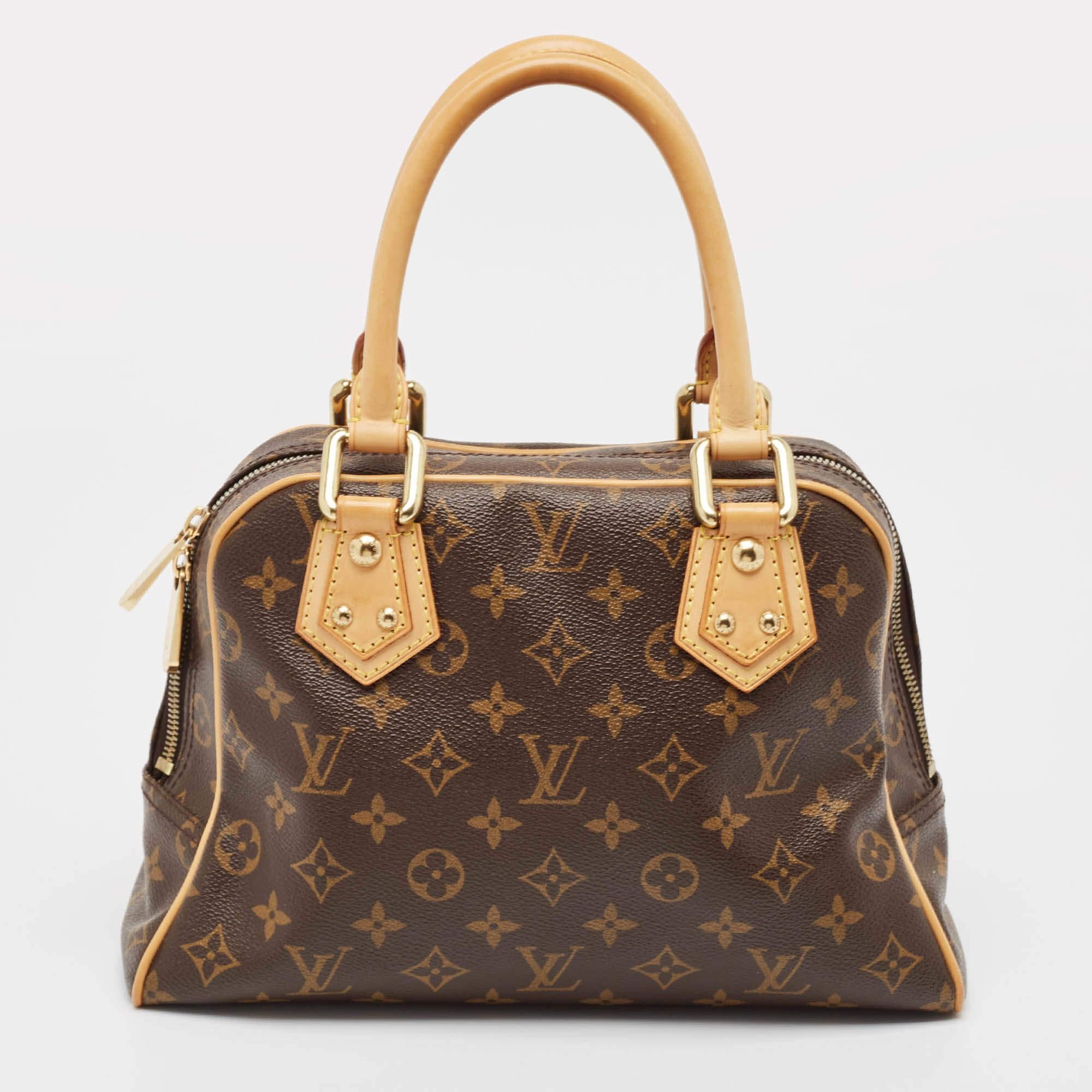 Louis Vuitton Monogram Canvas Manhattan PM Bag In Good Condition In Dubai, Al Qouz 2