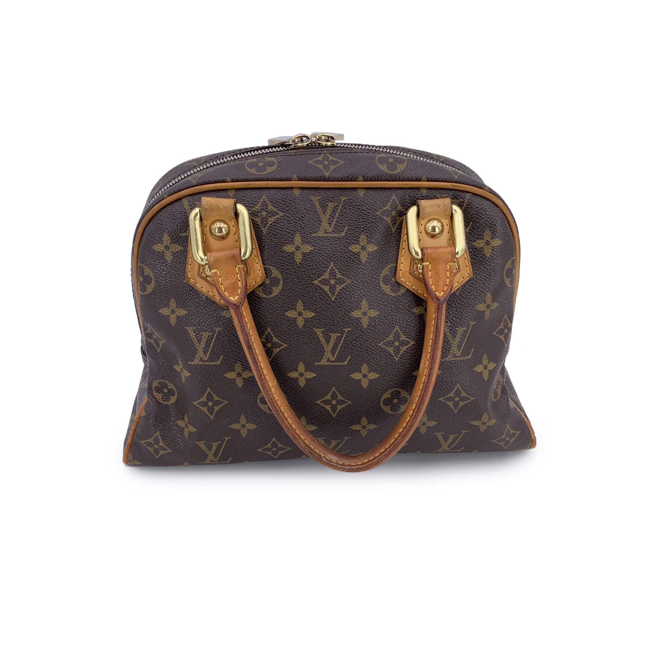 Nero Louis Vuitton Monogram Canvas Manhattan PM Borsa a cartella in vendita