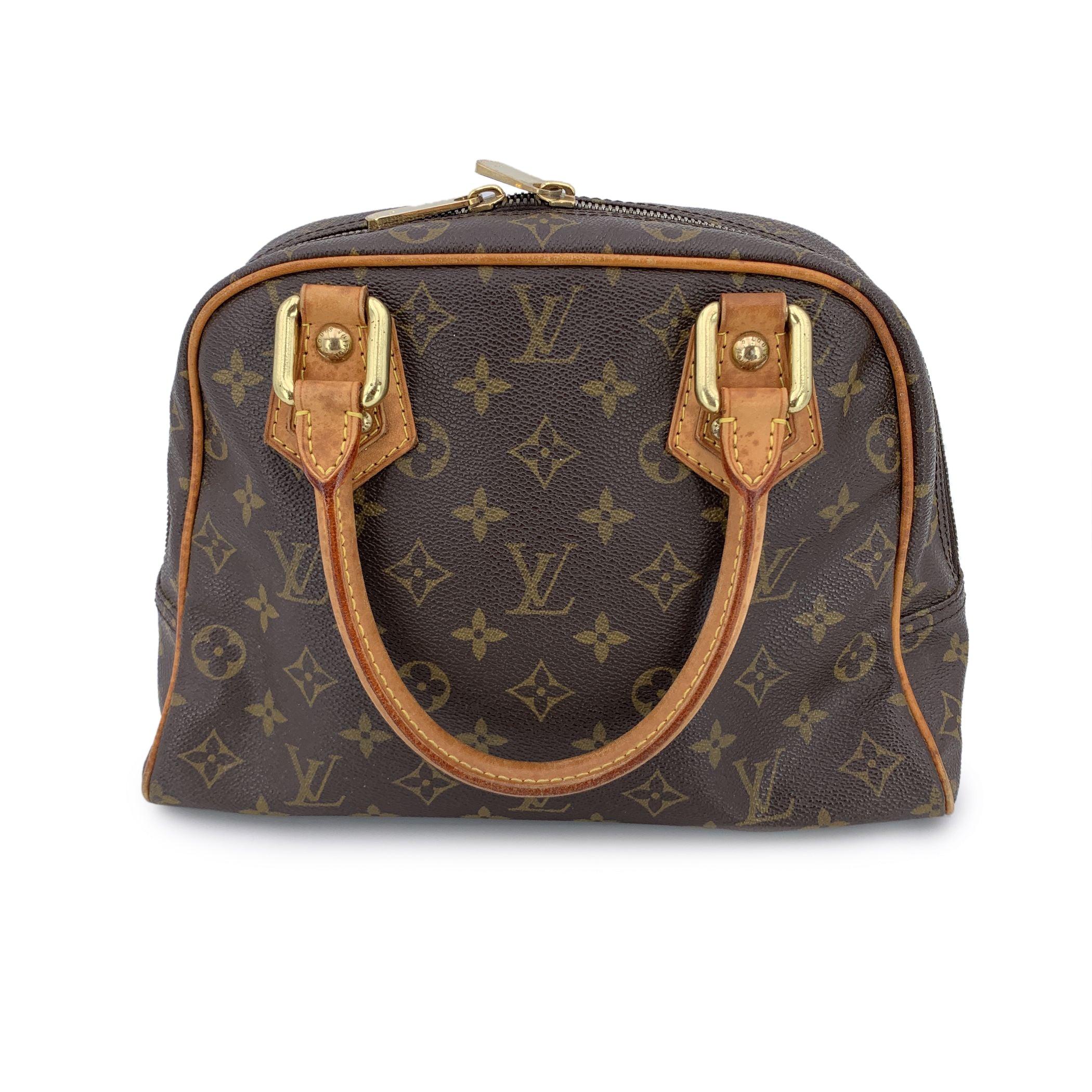 Black Louis Vuitton Monogram Canvas Manhattan PM Satchel Bag Handbag