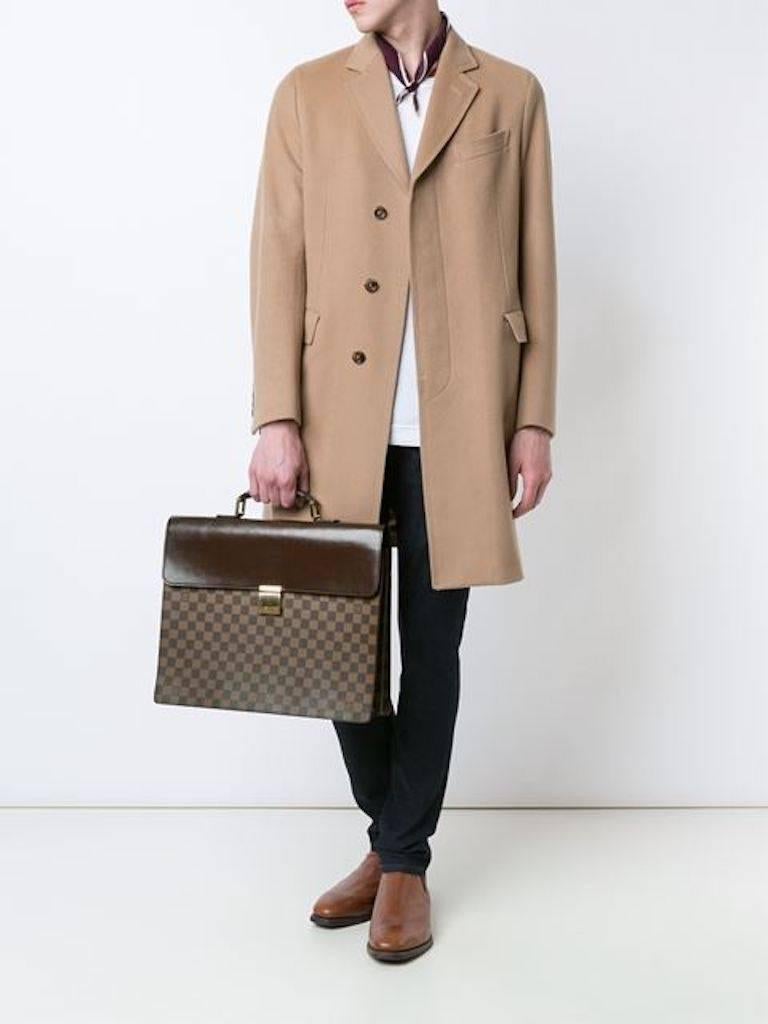 Louis Vuitton Monogram Canvas Men&#39;s Women&#39;s Travel Top Handle Briefcase Bag For Sale at 1stdibs