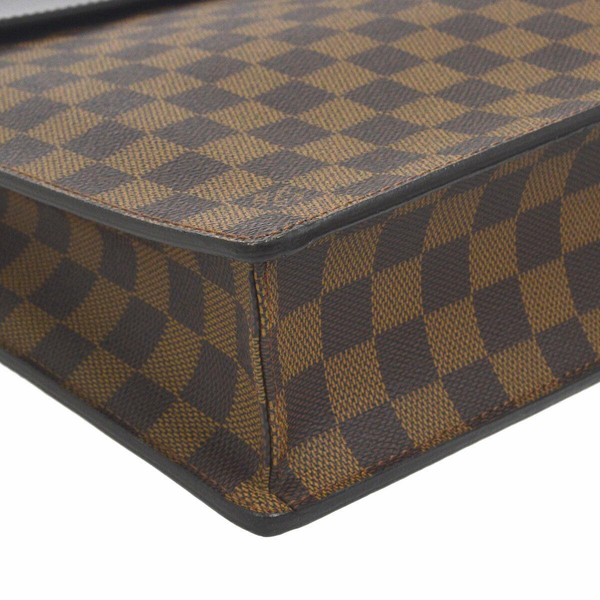Black Louis Vuitton Monogram Canvas Men's Women's Travel Top Handle Briefcase Bag