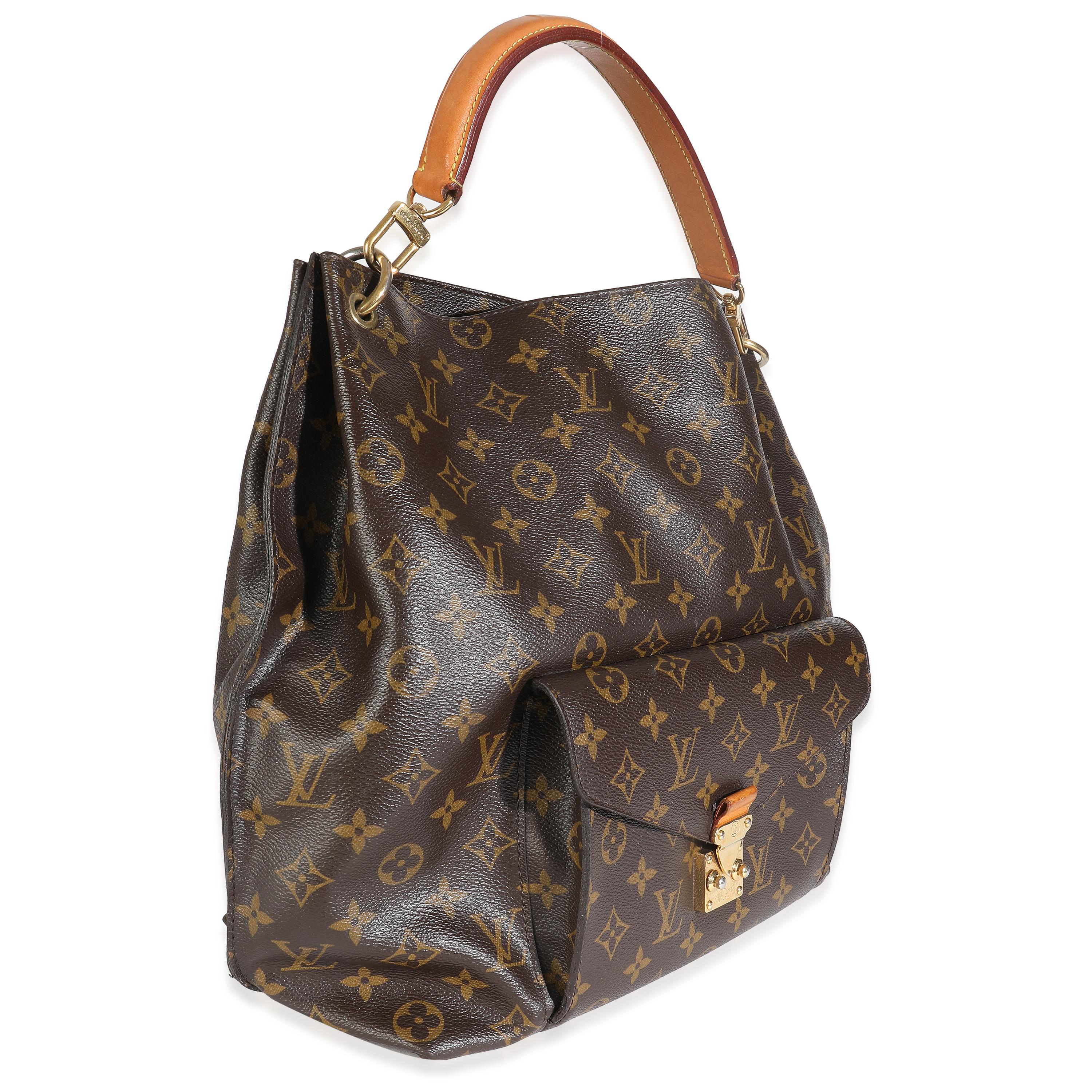 Noir Louis Vuitton Monogram Canvas Metis Hobo