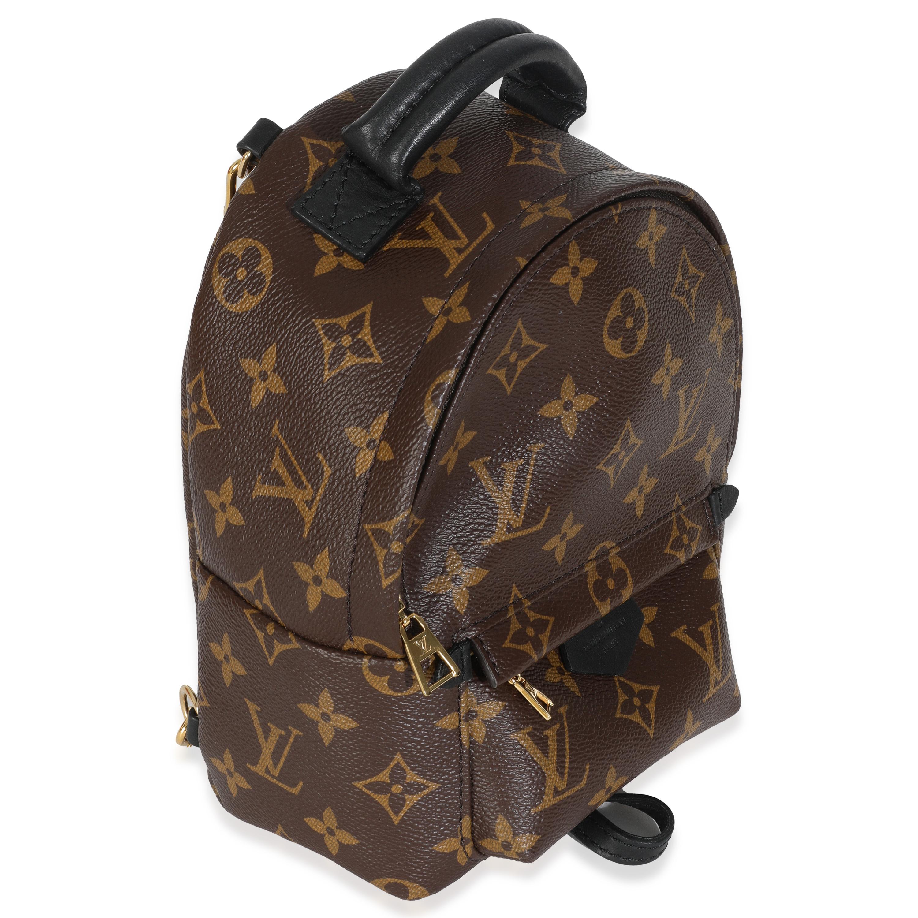 Noir Louis Vuitton - Mini sac à dos Palm Springs en toile avec monogramme en vente