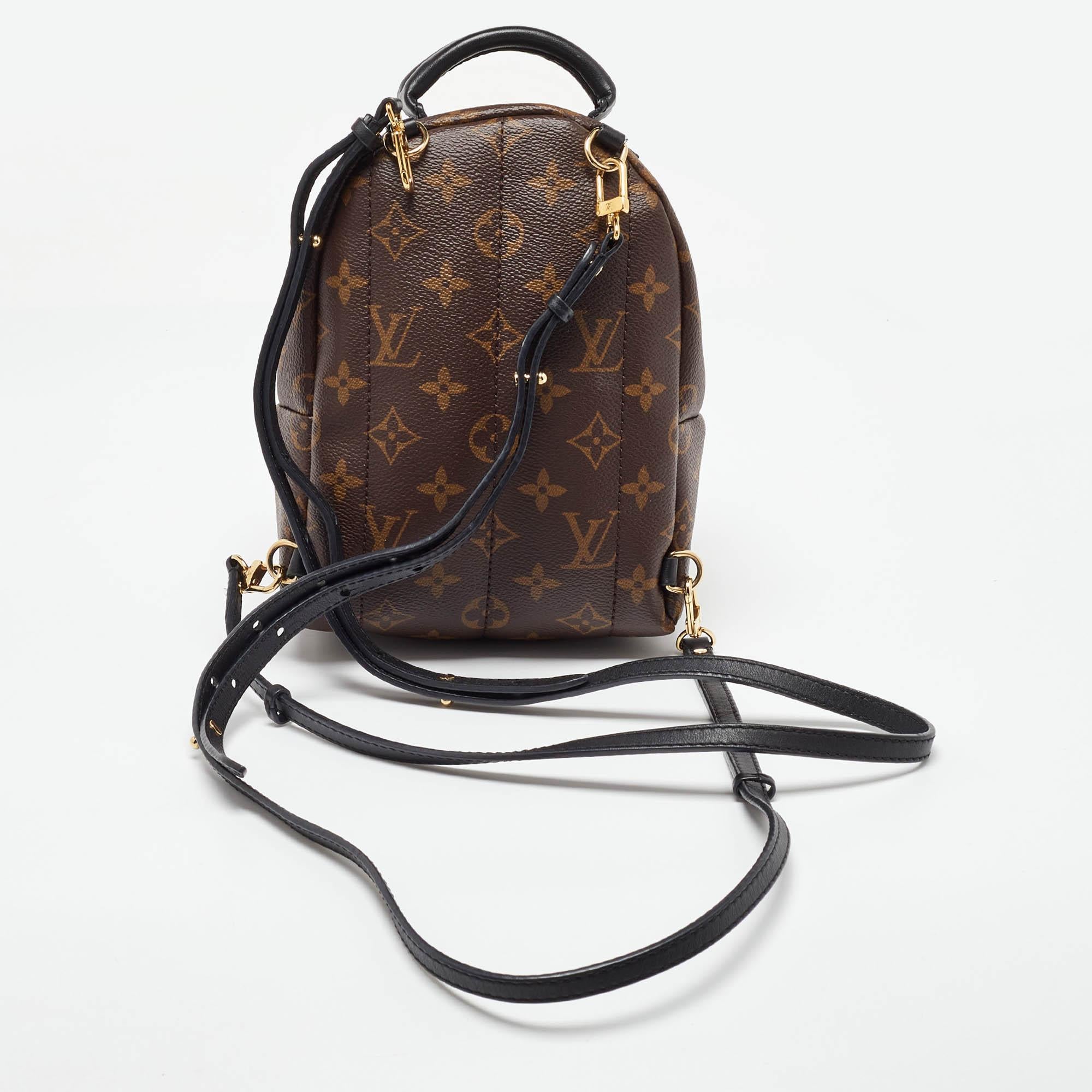 Louis Vuitton Monogram Canvas Mini Palm Springs Backpack In Good Condition In Dubai, Al Qouz 2