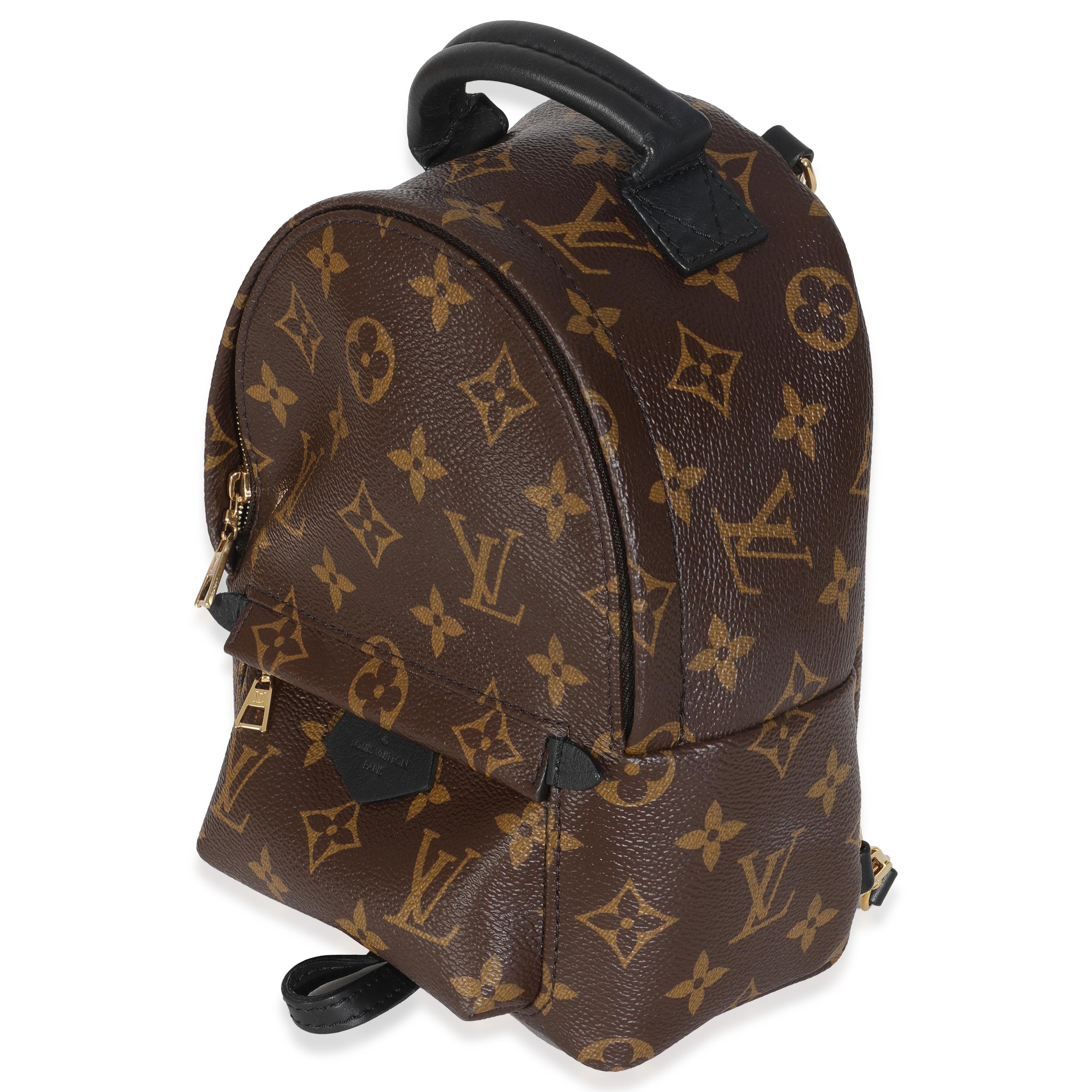 Louis Vuitton - Mini sac à dos Palm Springs en toile avec monogramme Excellent état - En vente à New York, NY