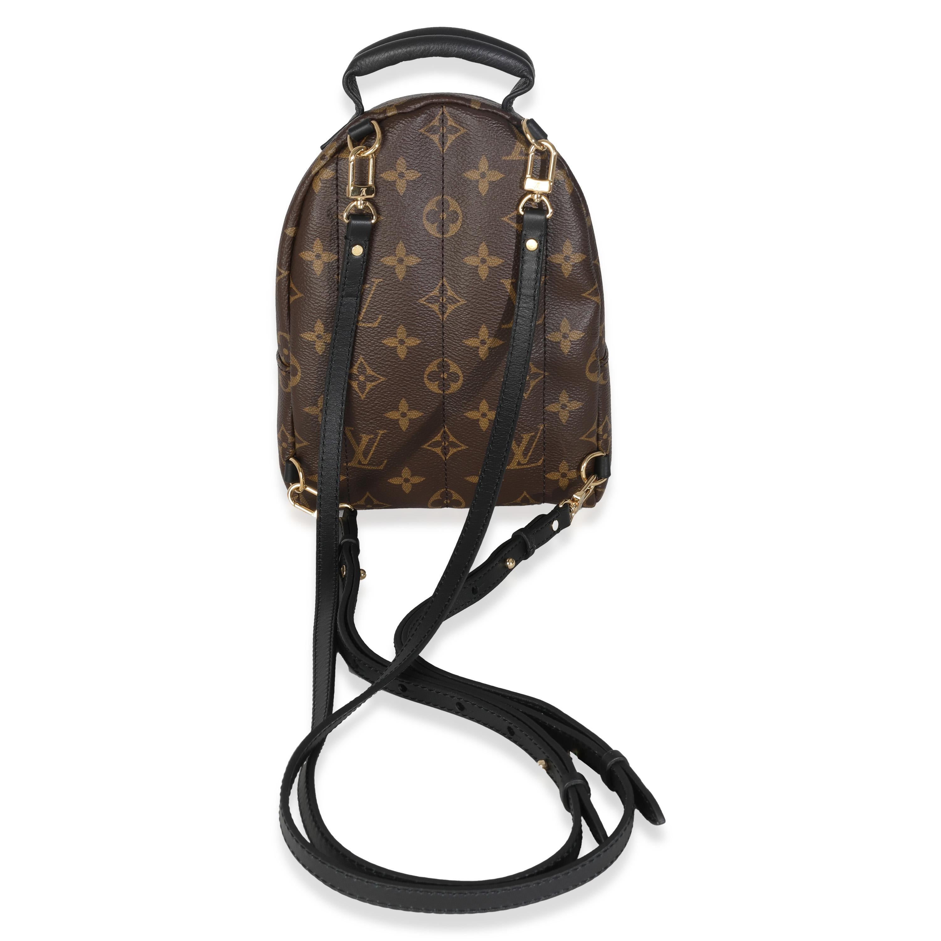 Listing Title: Louis Vuitton Monogram Canvas Mini Palm Springs
SKU: 146774
MSRP: 2640.00 USD
Condition: Pre-owned 
Handbag Condition: Pristine
Condition Comments: Item has no indication of wear. Final sale.
Brand: Louis Vuitton
Model: Mini Palm