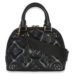Louis Vuitton Black Bubblegram Calfskin Alma BB
