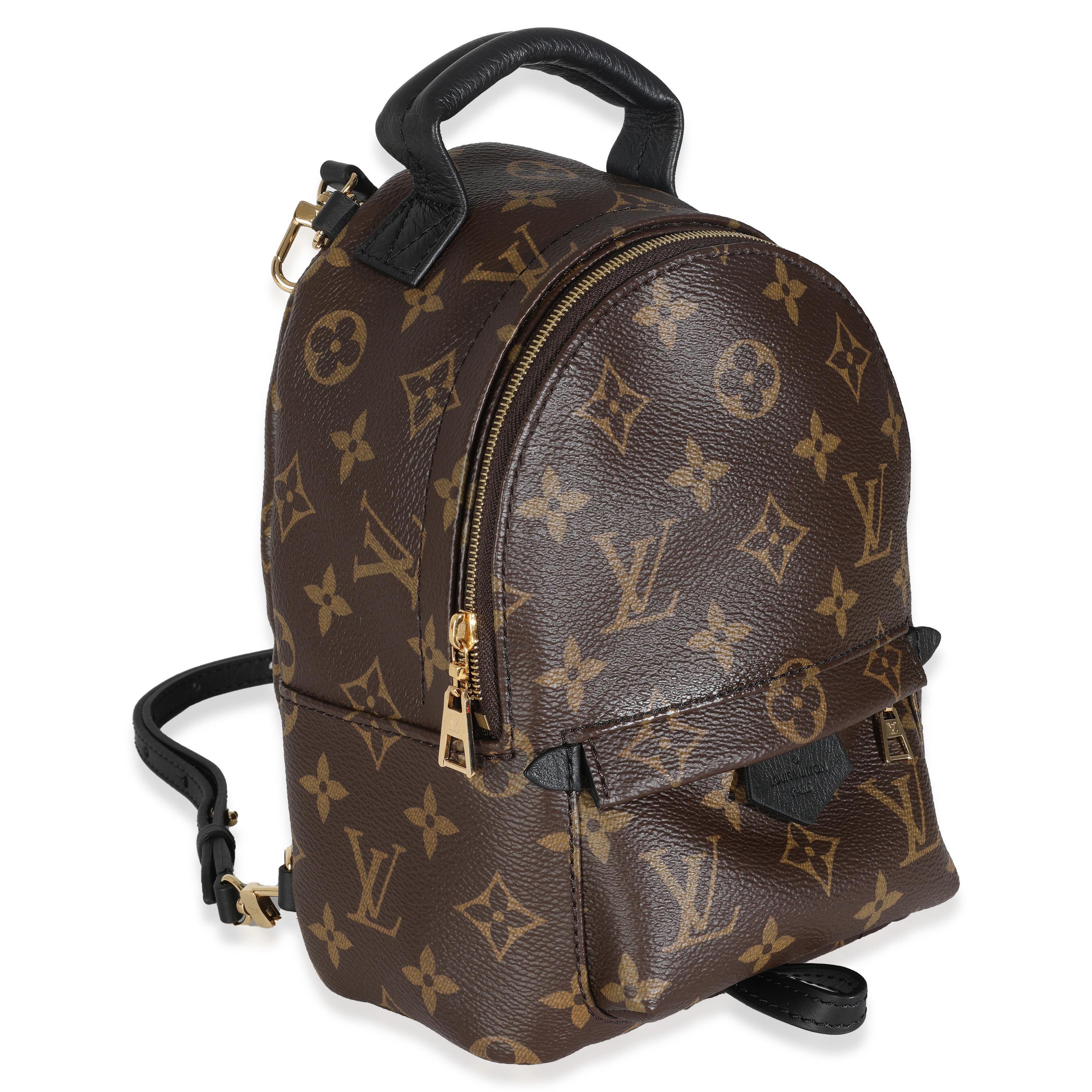 Black Louis Vuitton Monogram Canvas Mini Palm Springs For Sale