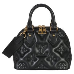 Louis Vuitton Black Bubblegram Calfskin Alma BB