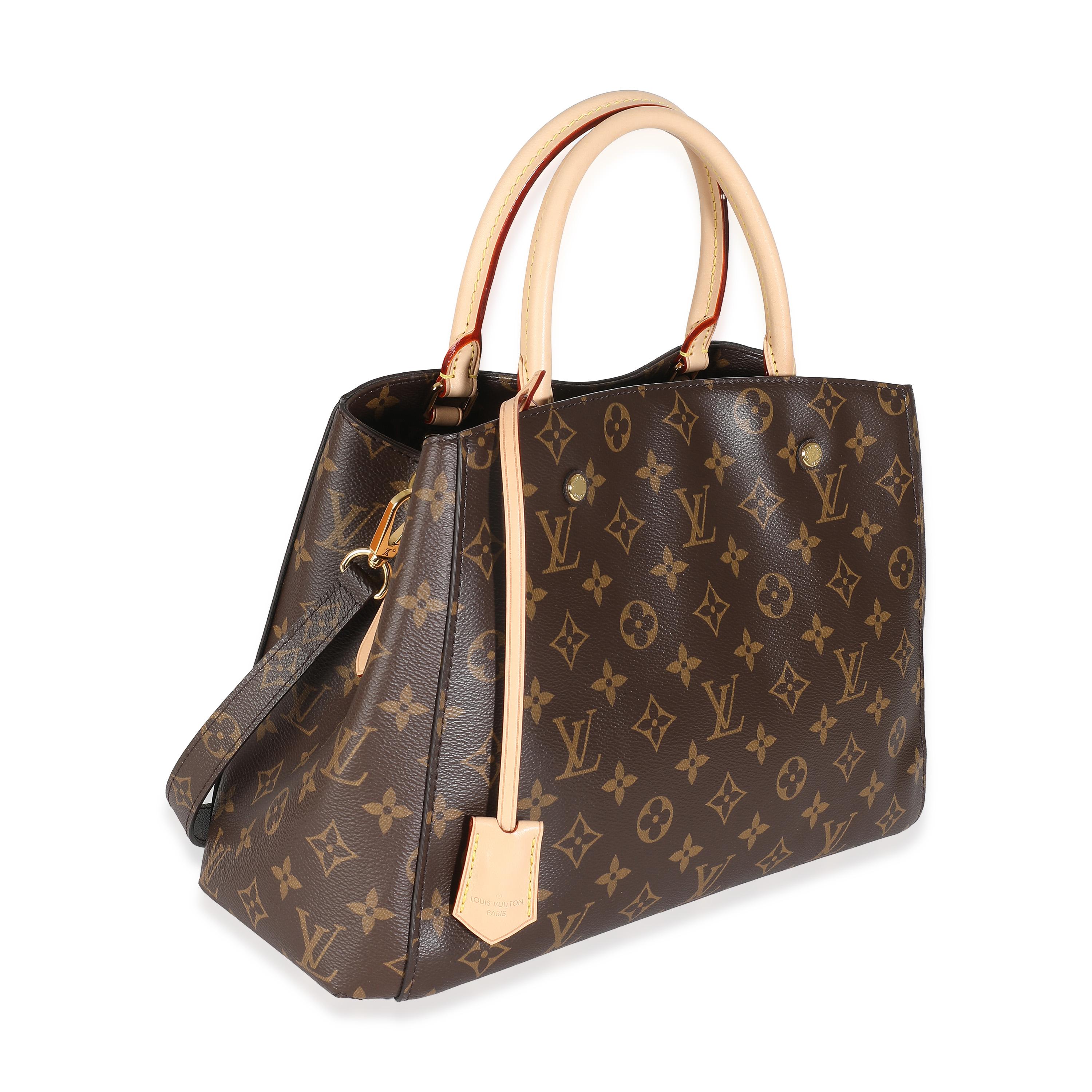 Marrone Louis Vuitton Monogram Canvas Montaigne MM in vendita