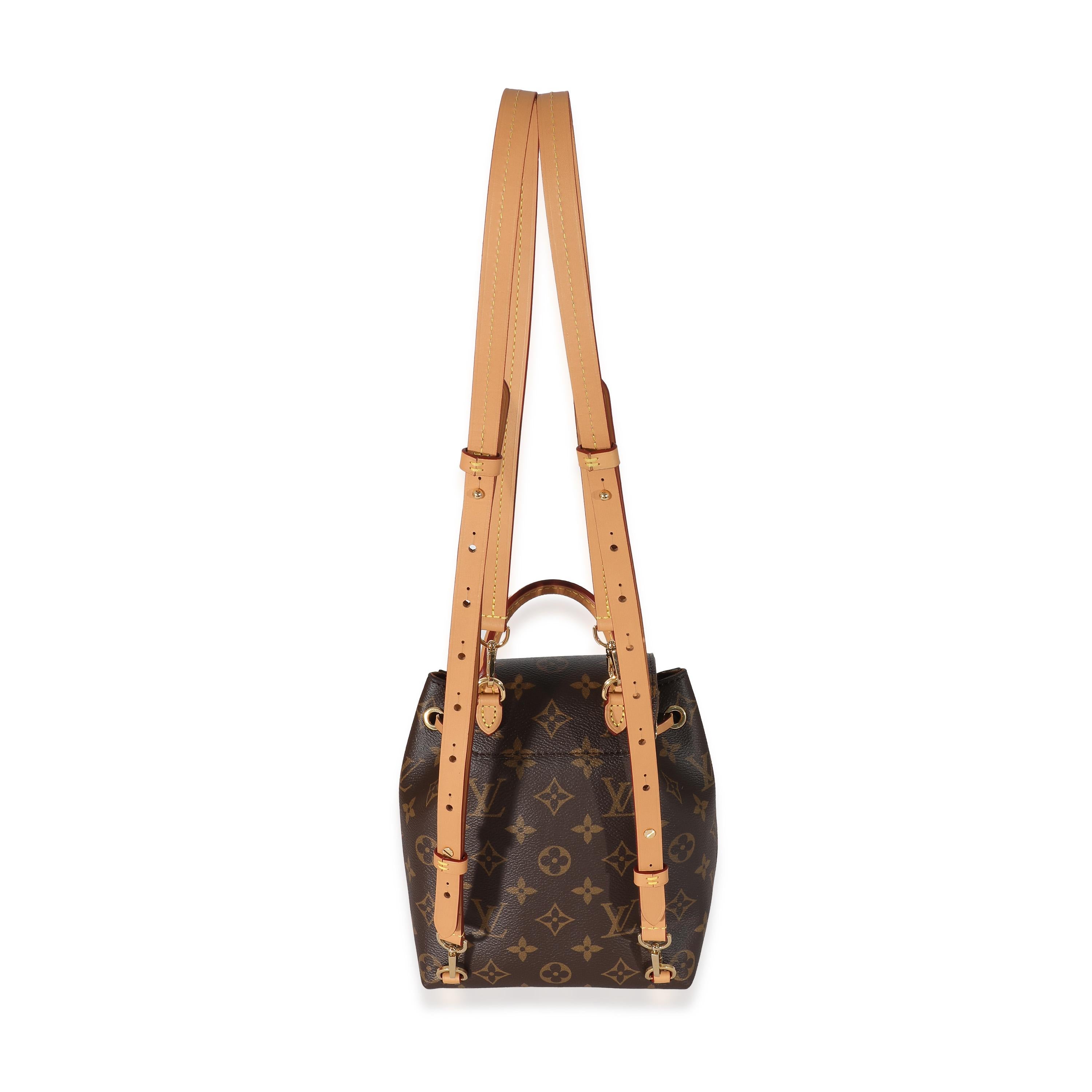 Listing Title: Louis Vuitton Monogram Canvas Montsouris BB 
SKU: 134038
MSRP: 2640.00 USD
Condition: Pre-owned 
Handbag Condition: Excellent
Condition Comments: Item is in excellent condition and displays light signs of wear. Exterior faint