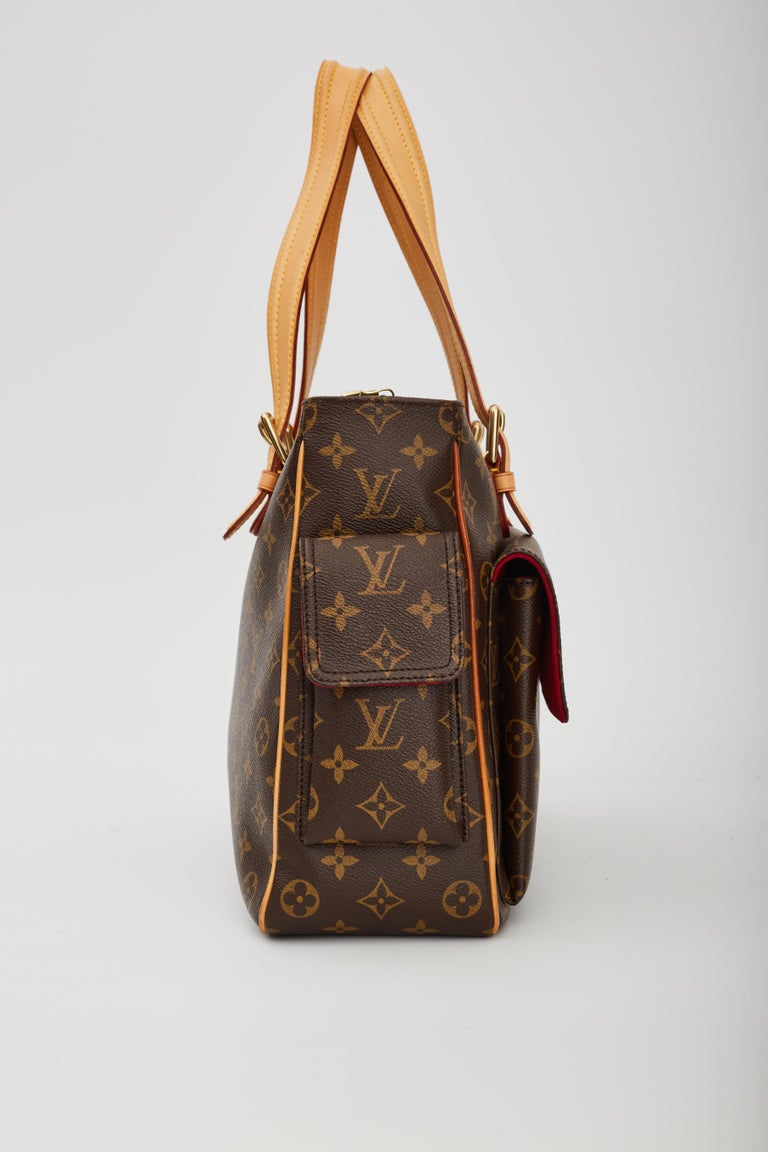 Multipli cité cloth handbag Louis Vuitton Brown in Cloth - 31512764