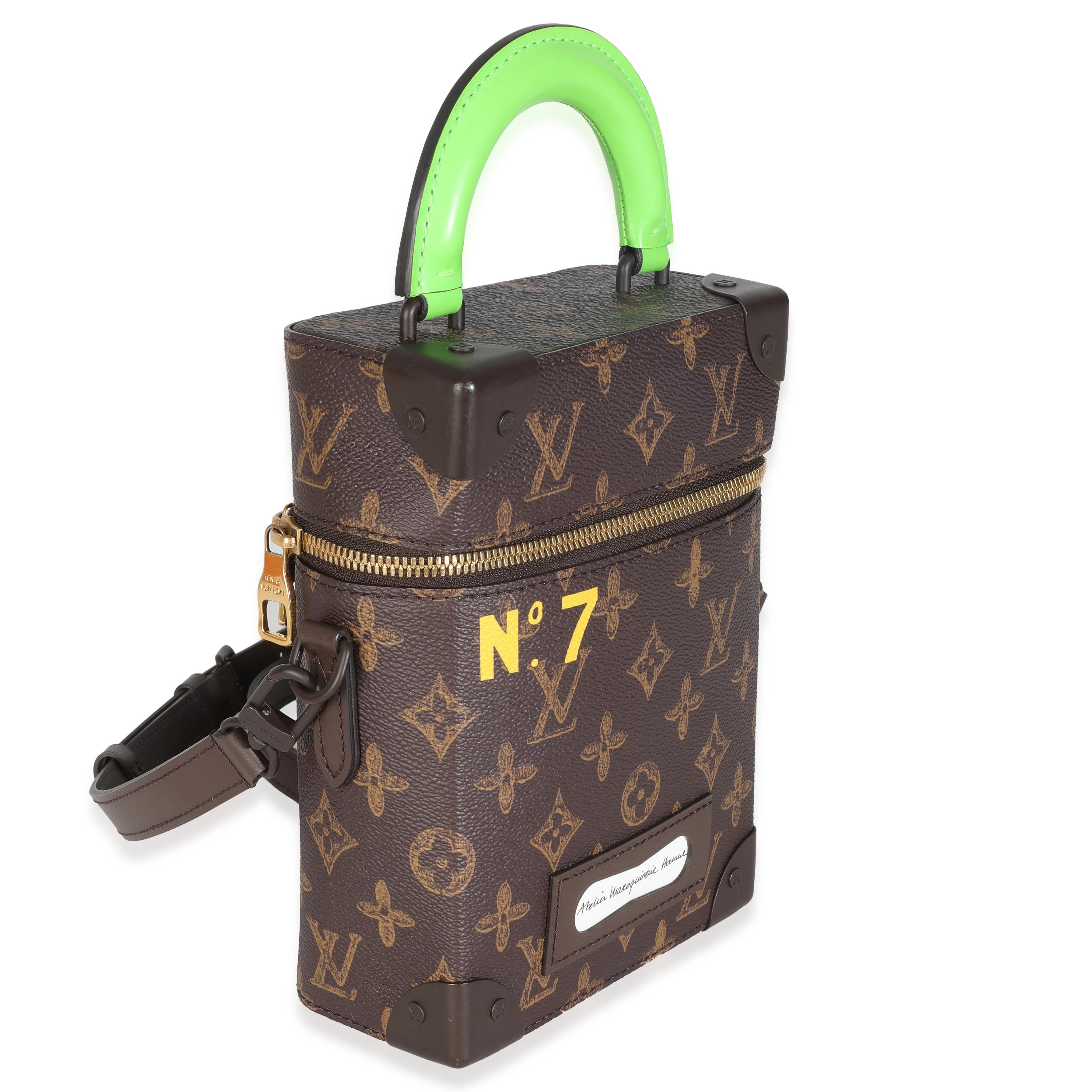 Black Louis Vuitton Monogram Canvas N°7 Vertical Box Trunk For Sale