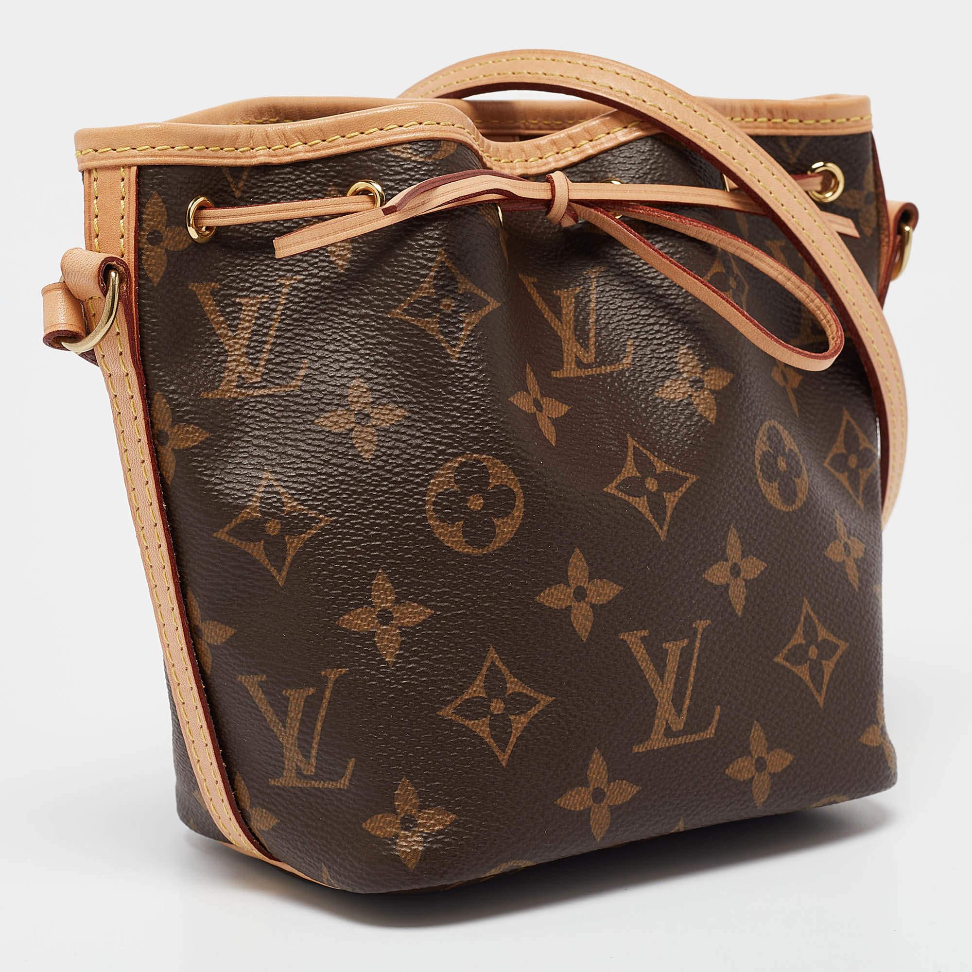Black Louis Vuitton Monogram Canvas Nano Noe Bag