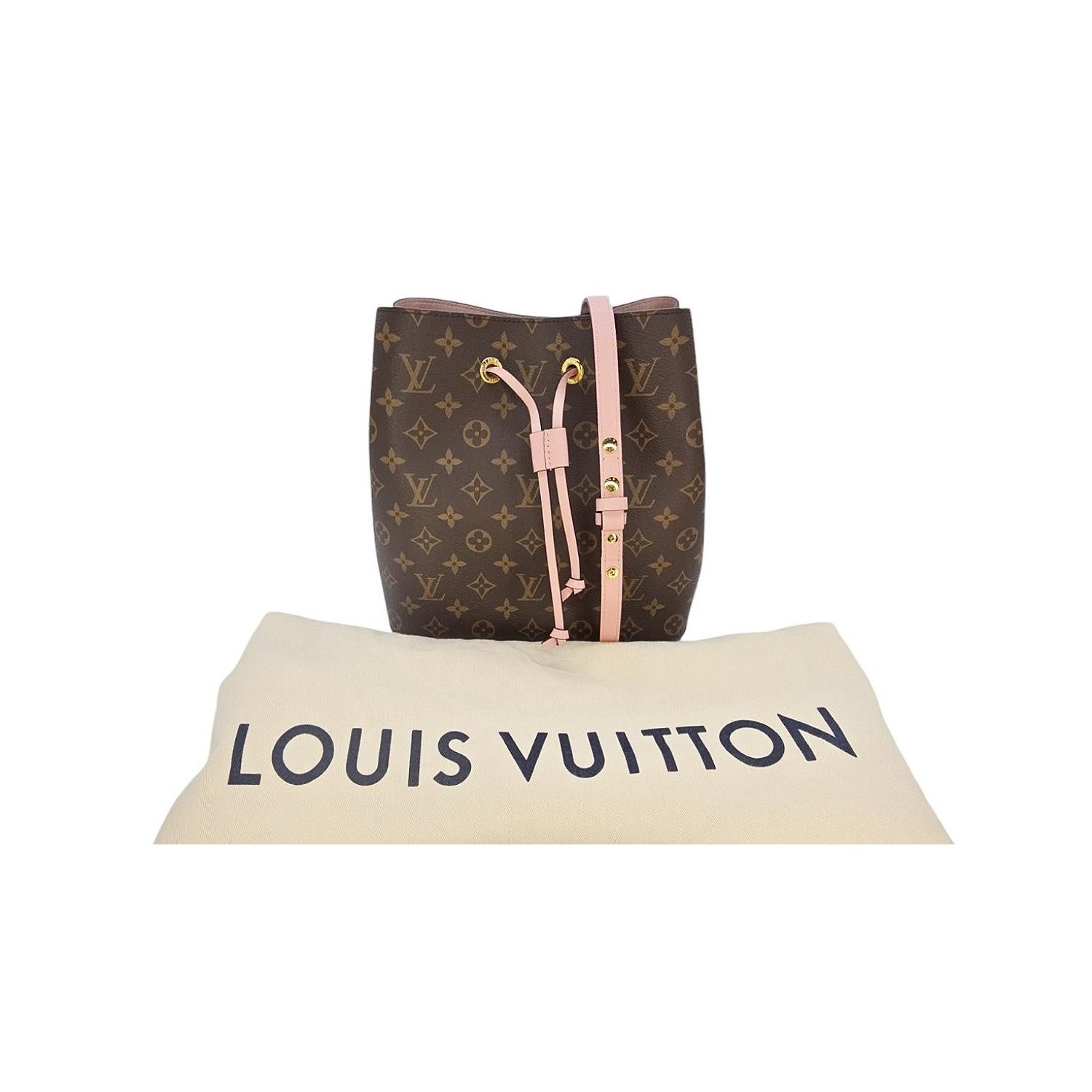 Black Louis Vuitton Monogram Canvas NeoNoe MM Bucket For Sale