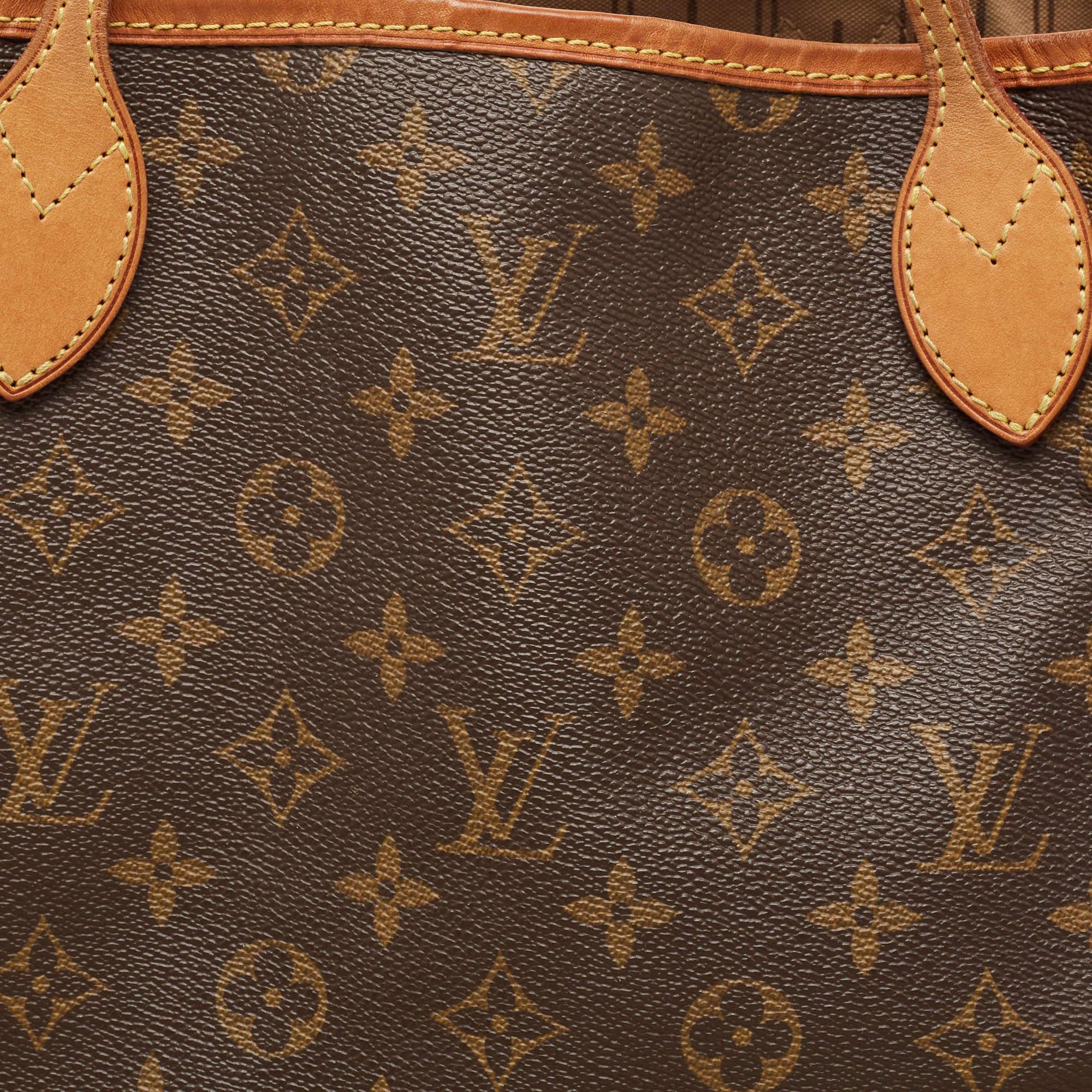 Louis Vuitton - Sac Neverfull GM en toile avec monogramme en vente 4