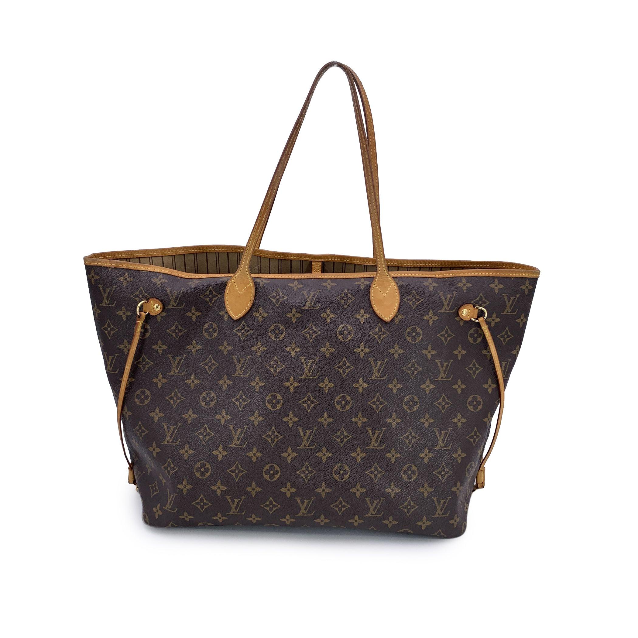 Black Louis Vuitton Monogram Canvas Neverfull GM Shopping Tote Bag