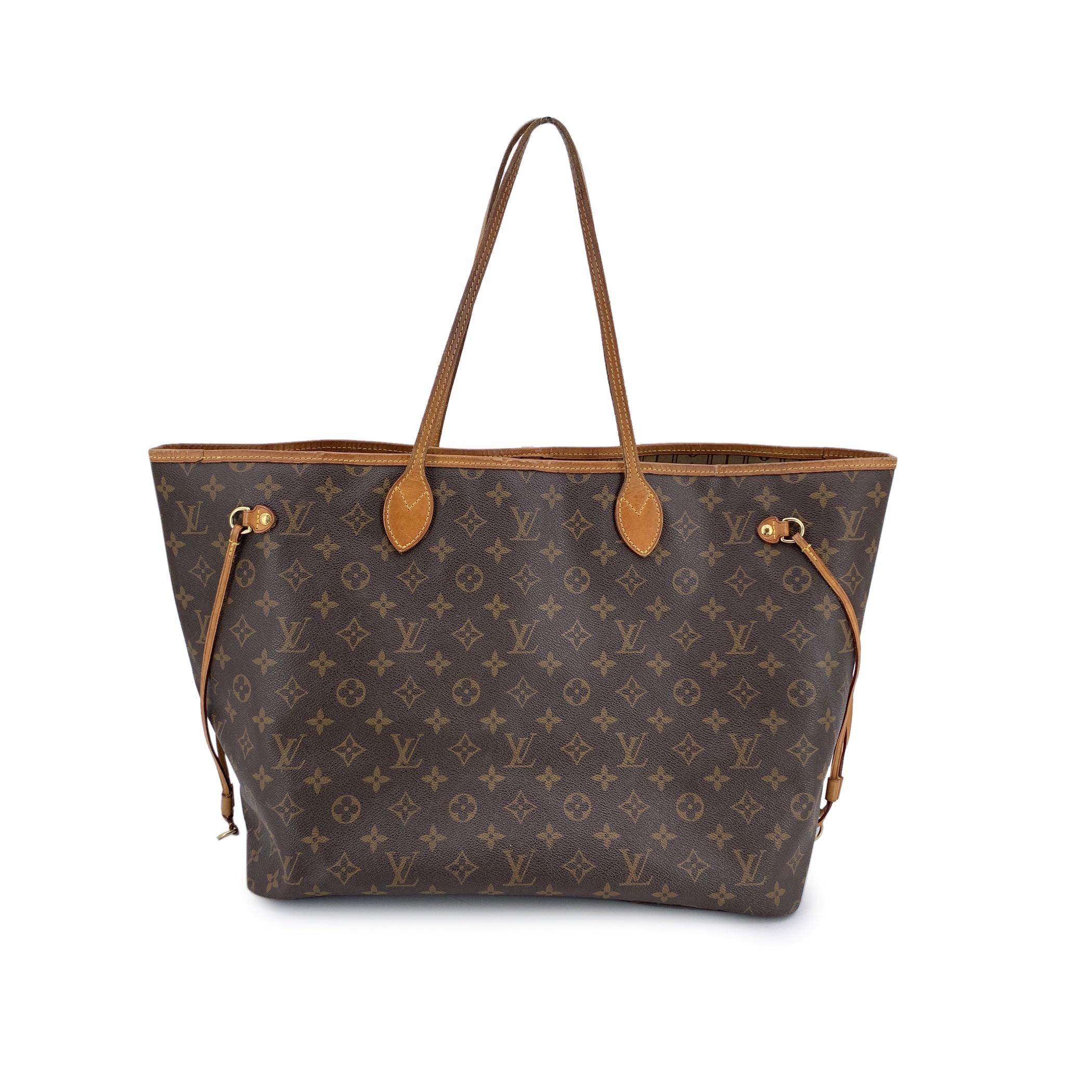 Gray Louis Vuitton Monogram Canvas Neverfull GM Tote Shopping Bag For Sale