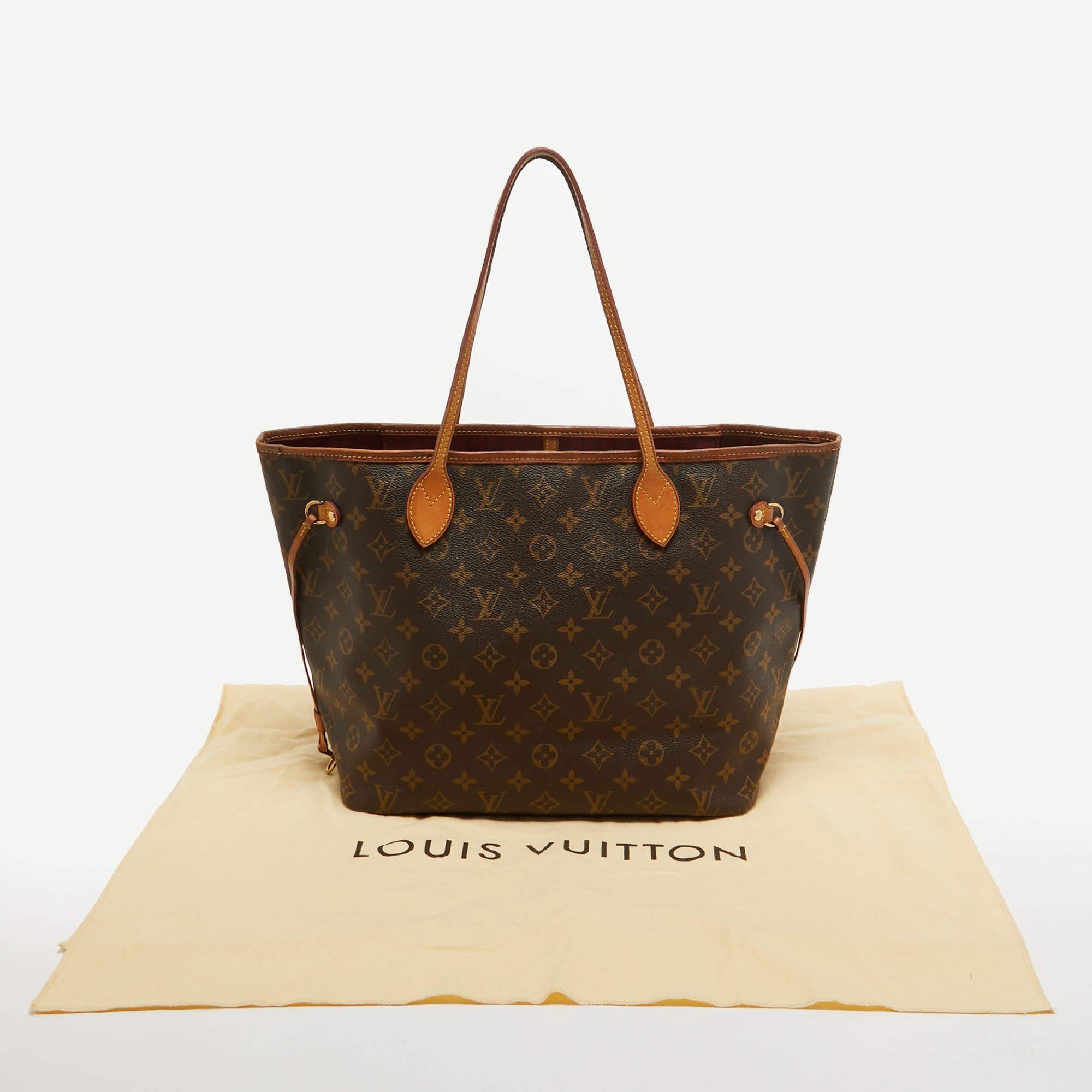 Louis Vuitton Monogram Canvas Neverfull MM Bag For Sale 8