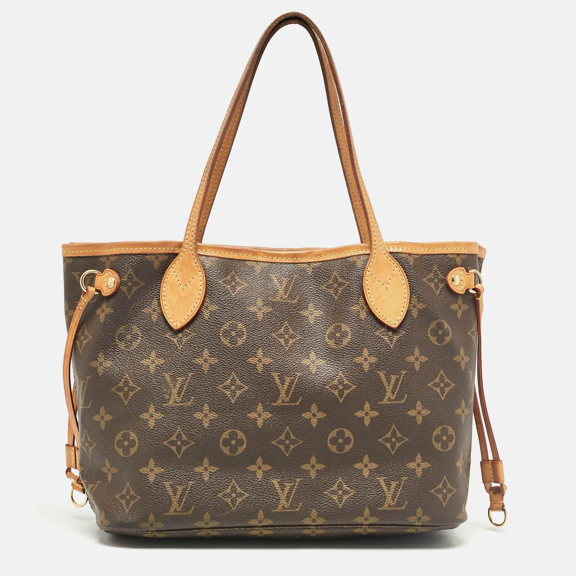 Louis Vuitton Monogram Canvas Neverfull PM Bag In Good Condition In Dubai, Al Qouz 2