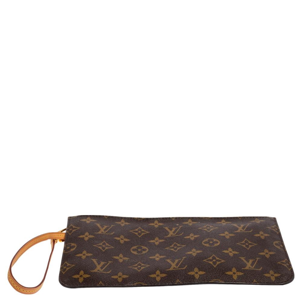 Louis Vuitton Monogram Canvas Neverfull Pochette NM Clutch 5