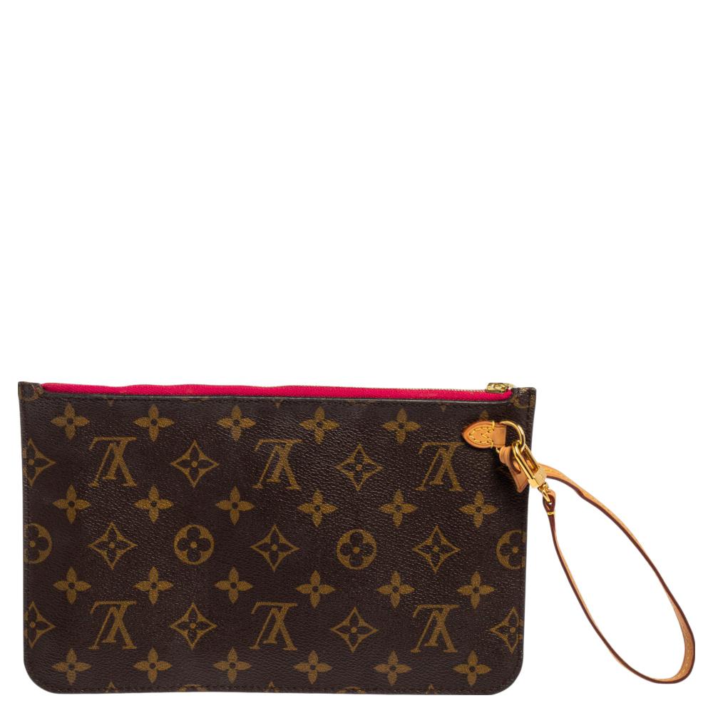Louis Vuitton Monogram Canvas Neverfull Pochette NM Clutch 6
