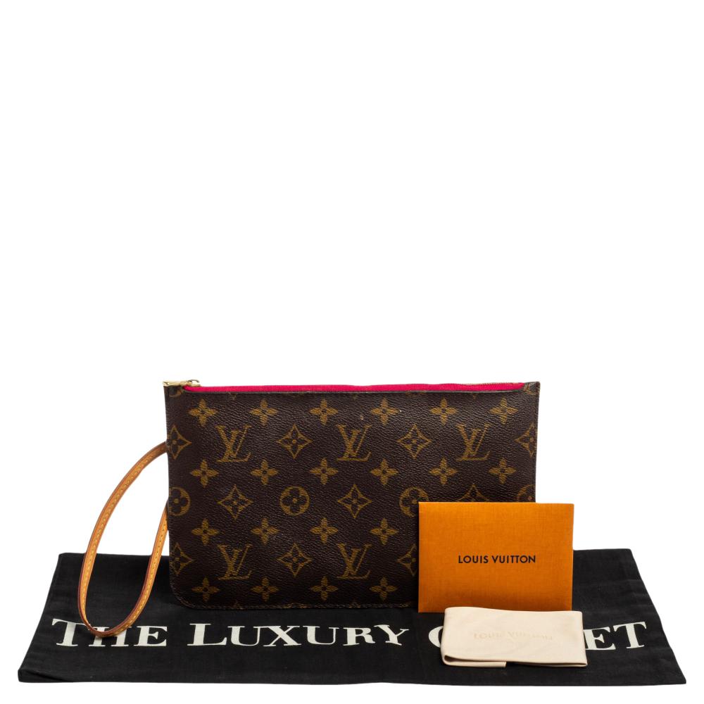 Louis Vuitton Monogram Canvas Neverfull Pochette NM Clutch 9