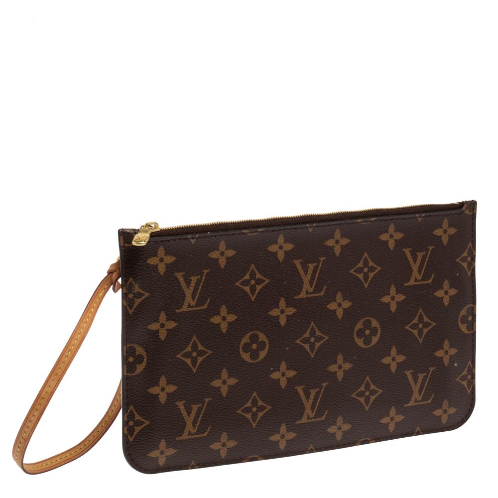Black Louis Vuitton Monogram Canvas Neverfull Pochette NM Clutch