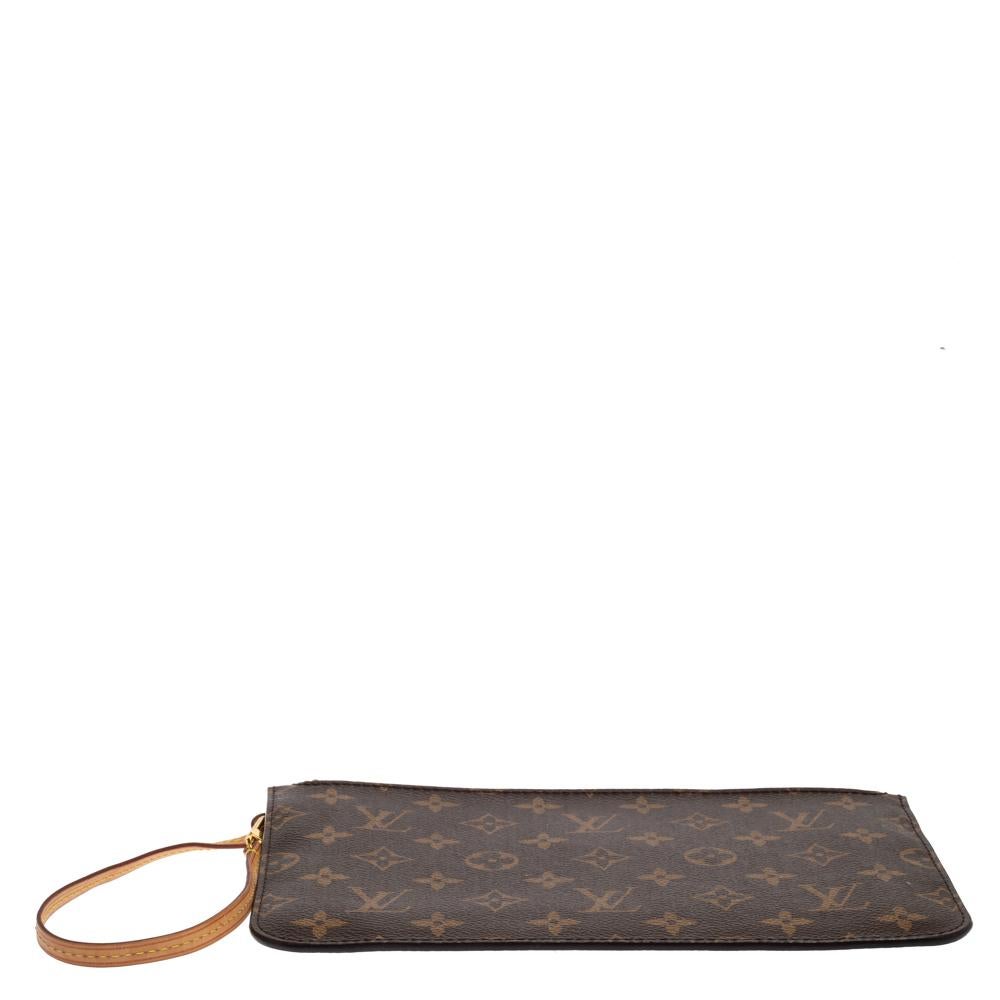 Louis Vuitton Monogram Canvas Neverfull Pochette NM Clutch In Good Condition In Dubai, Al Qouz 2
