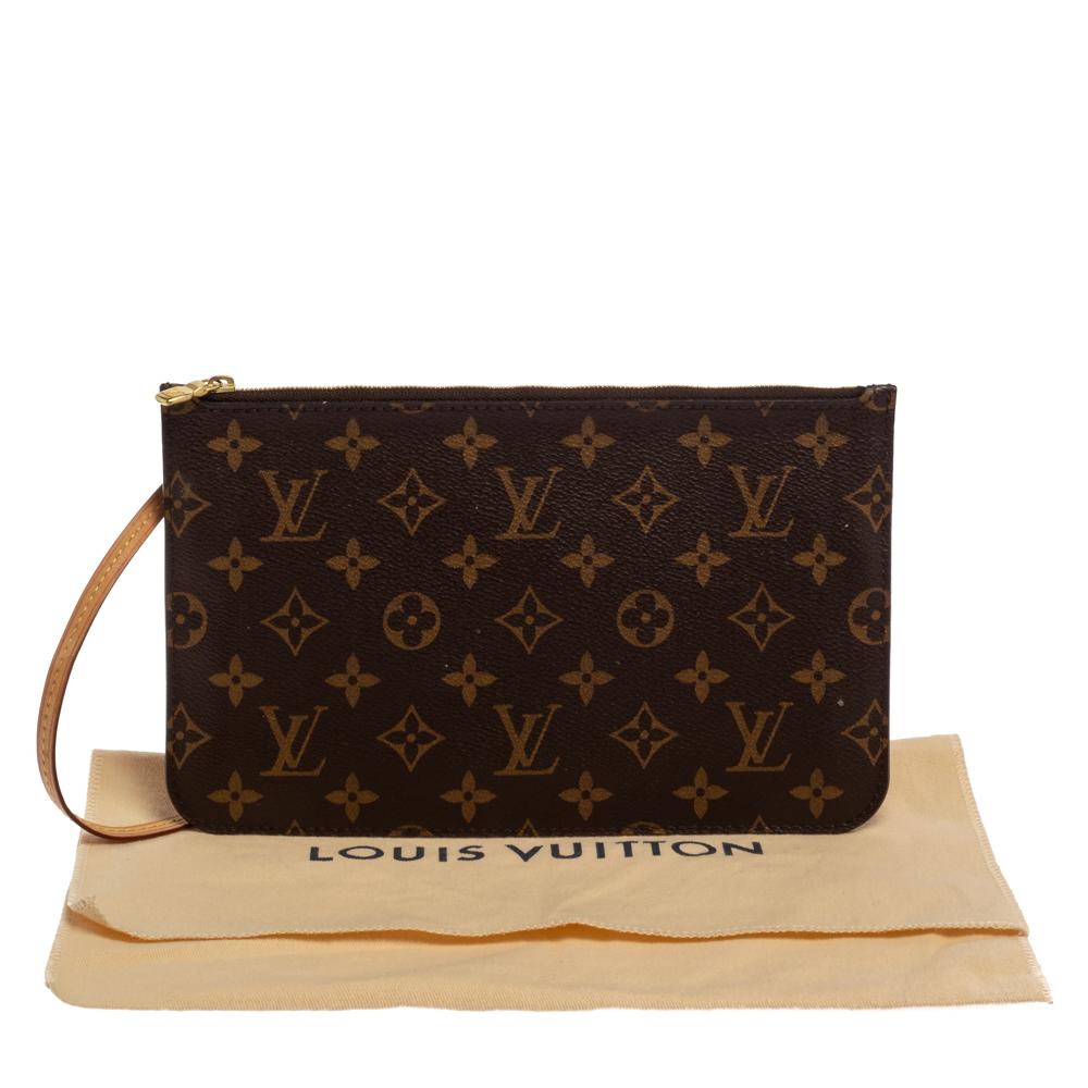 Louis Vuitton Monogram Canvas Neverfull Pochette NM Clutch 1
