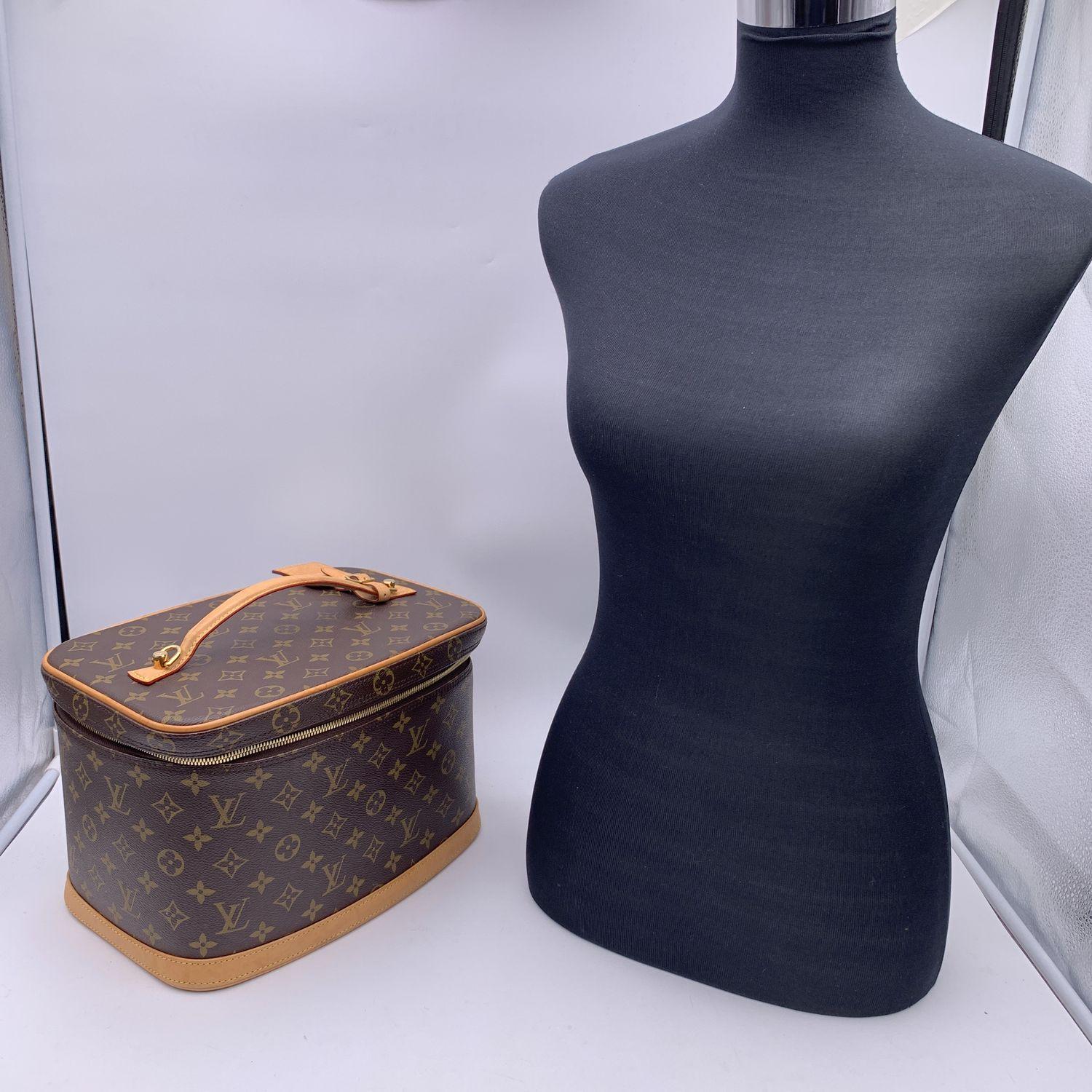 Black Louis Vuitton Monogram Canvas Nice Train Case Beauty Bag Handbag