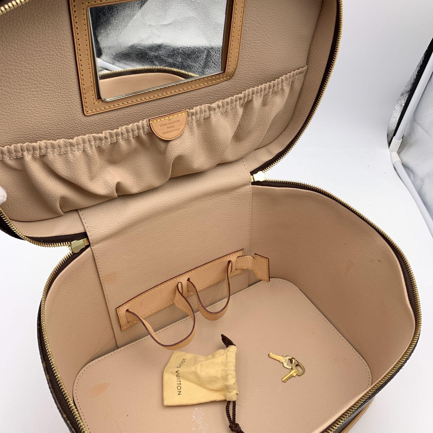 Louis Vuitton Monogram Canvas Nice Train Case Beauty Bag Handbag 4