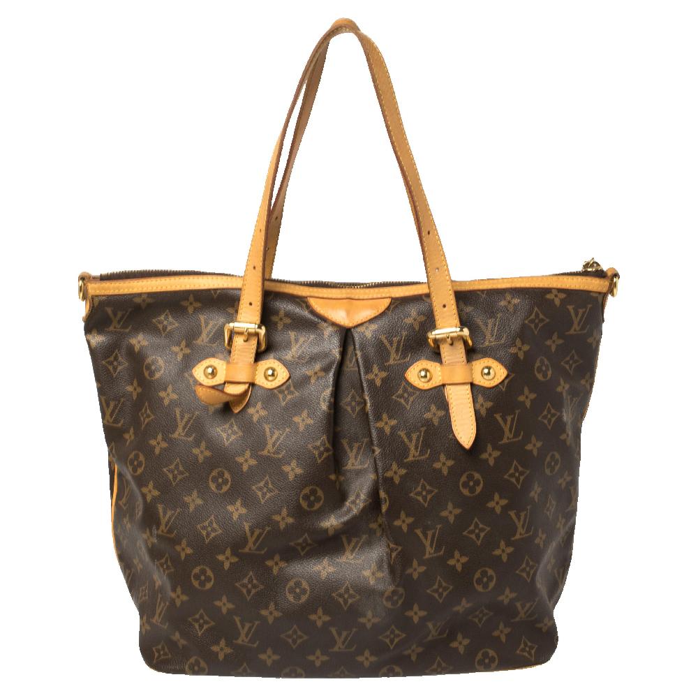 A good handbag is one that is appealing and functional, just like this Palermo bag from Louis Vuitton. Crafted from Monogram canvas & leather in France, this gorgeous number has a top zipper that opens up to a spacious fabric-lined interior. It is