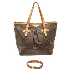 2011 Louis Vuitton Brown Monogram Coated Canvas and Vachetta Leather Palermo  PM at 1stDibs