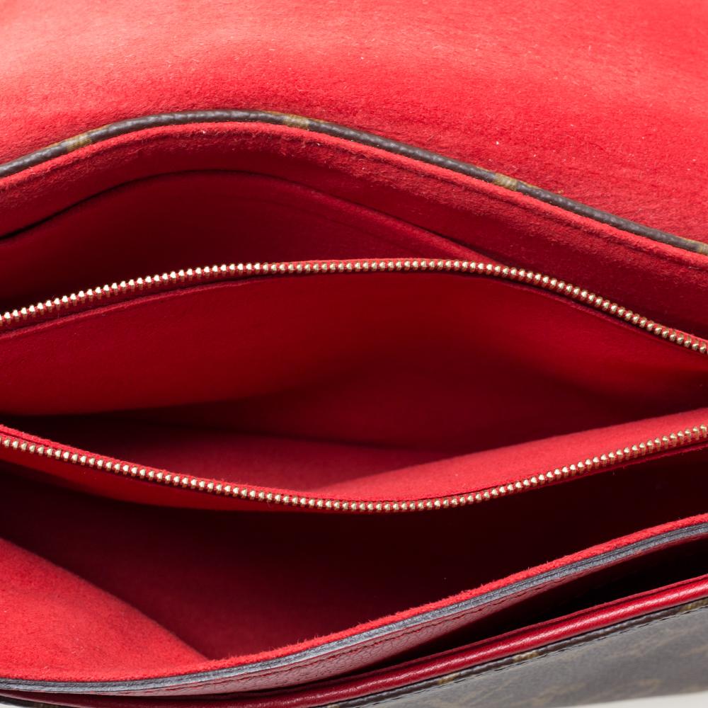 Red Louis Vuitton Monogram Canvas Pallas Chain Bag
