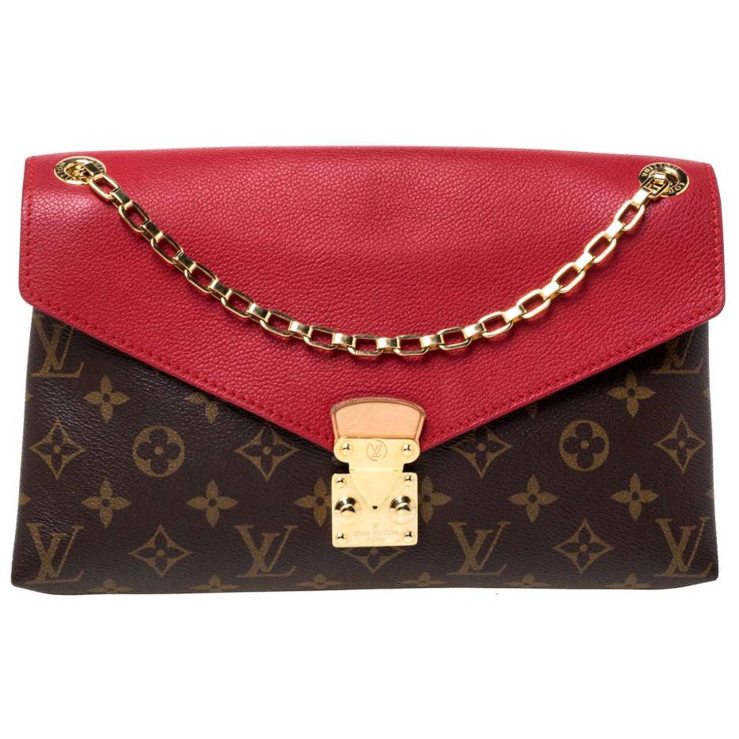 Louis Vuitton Cherry Monogram Canvas Pallas Chain Bag Golden